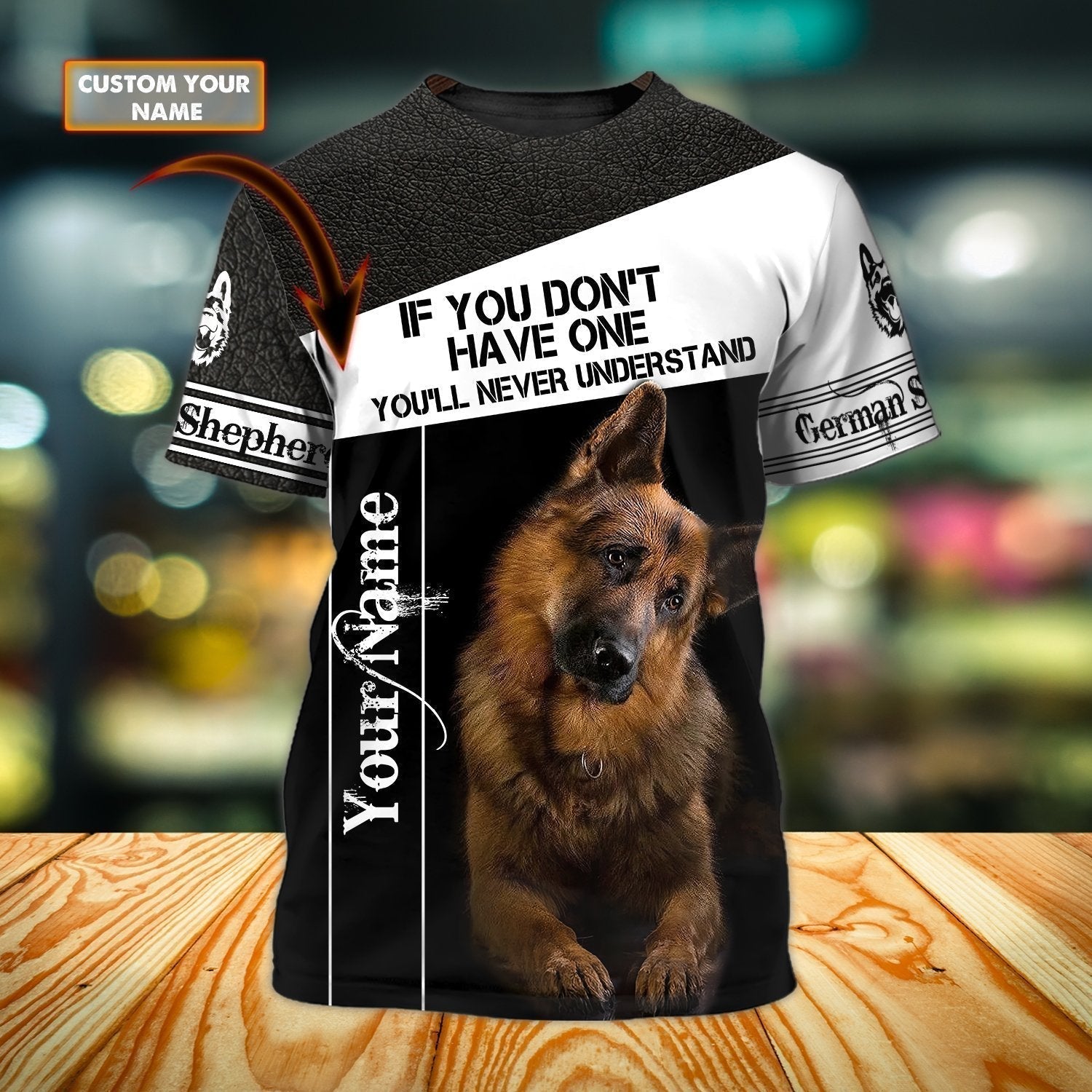 Custom Sublimation German Shepherd on Shirt For Men Women/ Gift For Dog Lovers