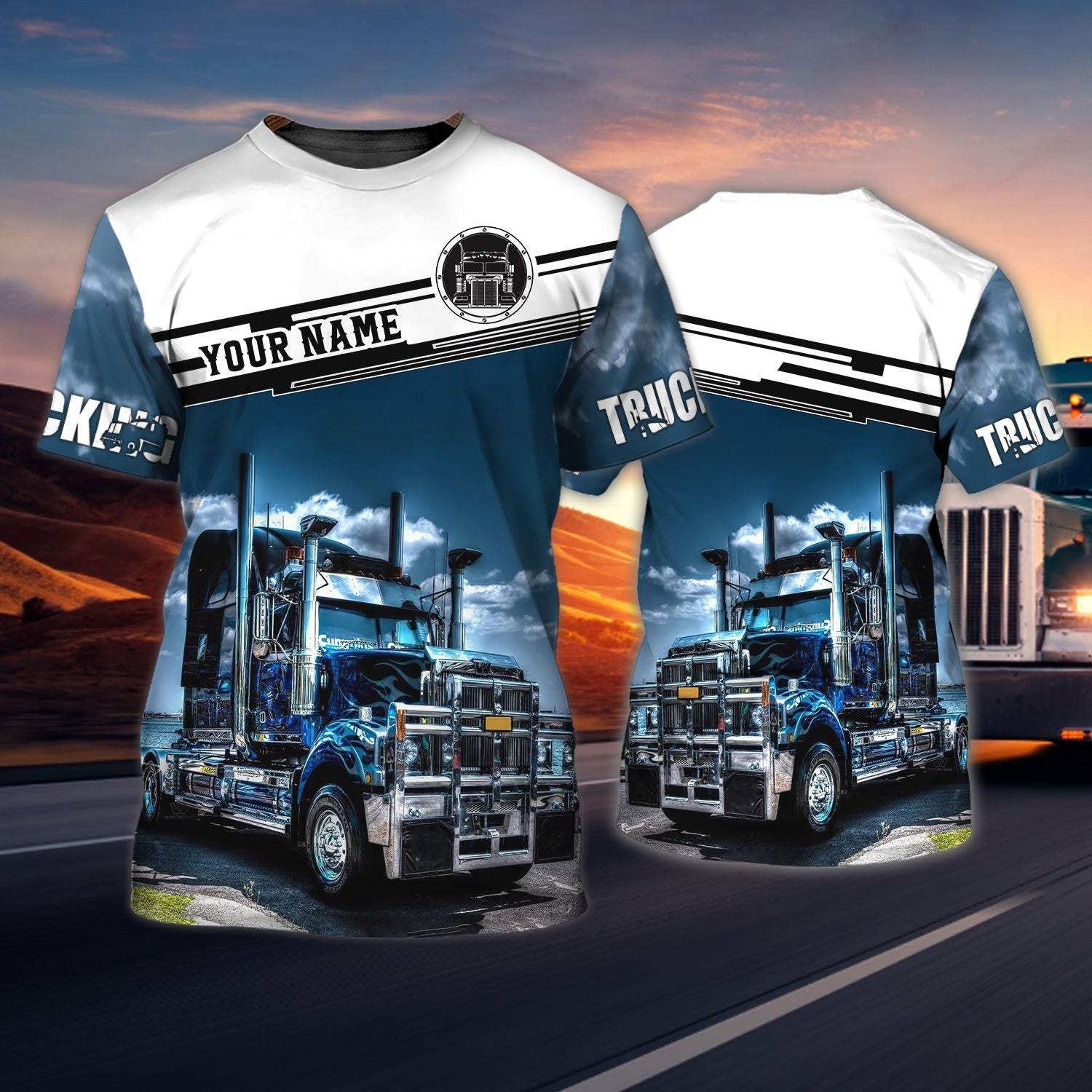Custom 3D Trucking T Shirt Best Gift For A Trucker Sublimation Truck On Shirt