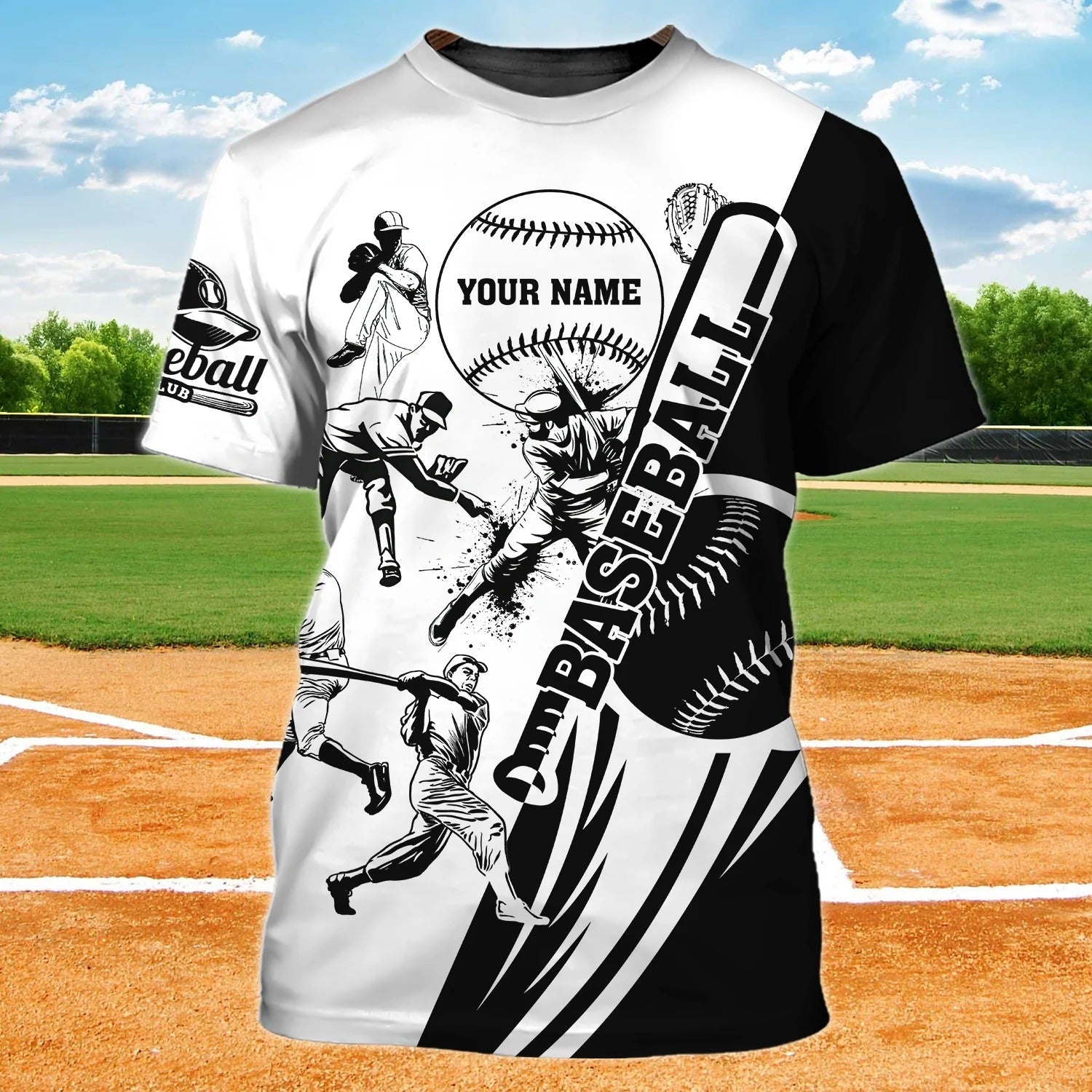 Custom Baseball Shirt/ 3D Print Baseball T Shirt/ Baseball Team Uniform/ Baseball Player Gifts