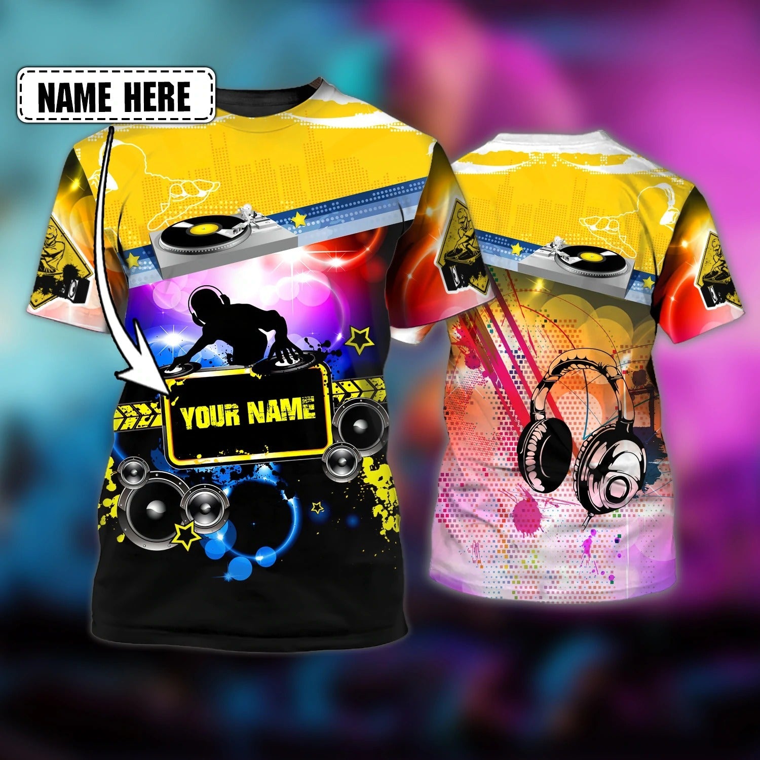Customized 3D T Shirt For Deejay Man And Woman/ Dj Shirt Full Print/ Music Is My Drug/ Present To Musican Dj Lovers