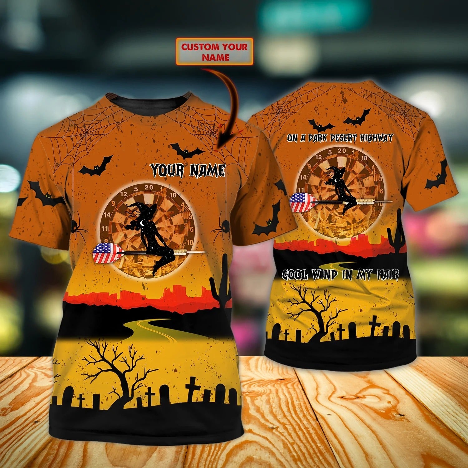 Custom Dart Halloween 3D T Shirt Halloween Gift For Dart Player Dart Team Shirts Men Women