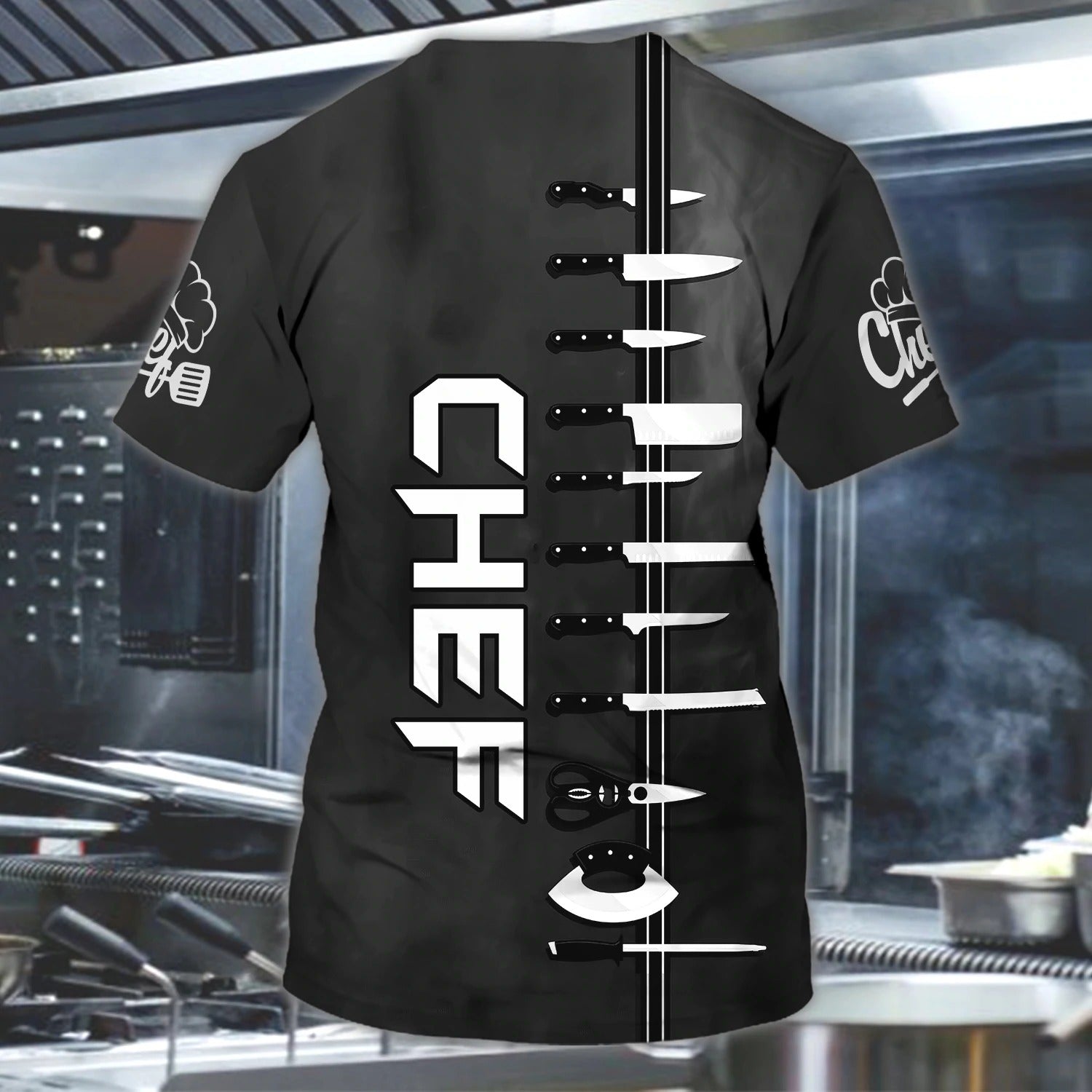 Personalized Name 3D Chef/ Master Chef Tshirt/ Best Gift For Cooking Lover/ 3D Full Print Cooker Shirt/ Chef Shirt