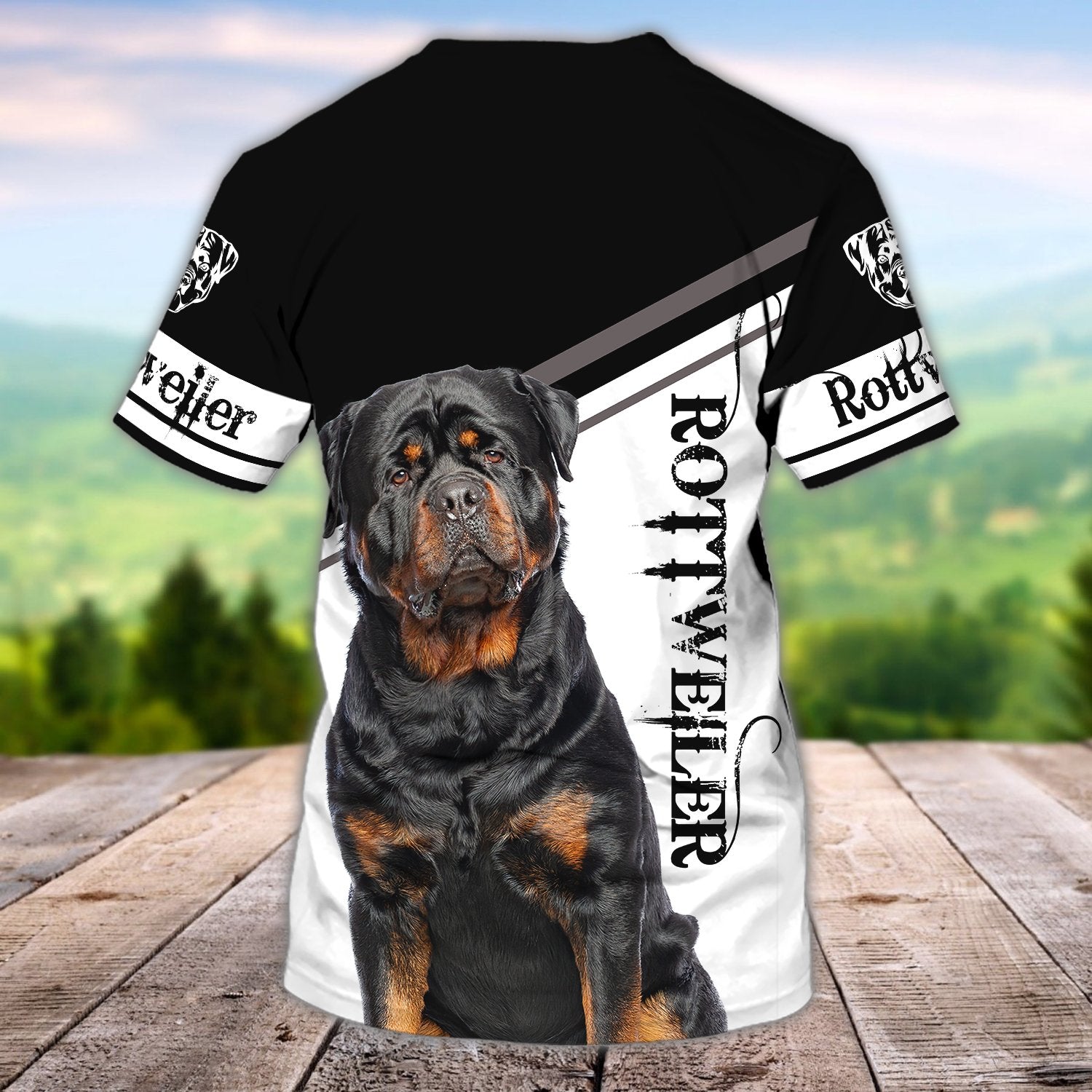 Personalized Name 3D Tshirt With Rottweiler/ Cute Rottweiler Dog Shirt For Men Women