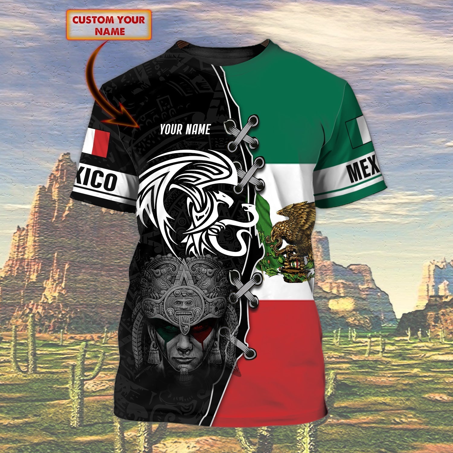 Aztec Shirt/ 3D all Over Printed Mexico Aztec T shirt For Men And Women