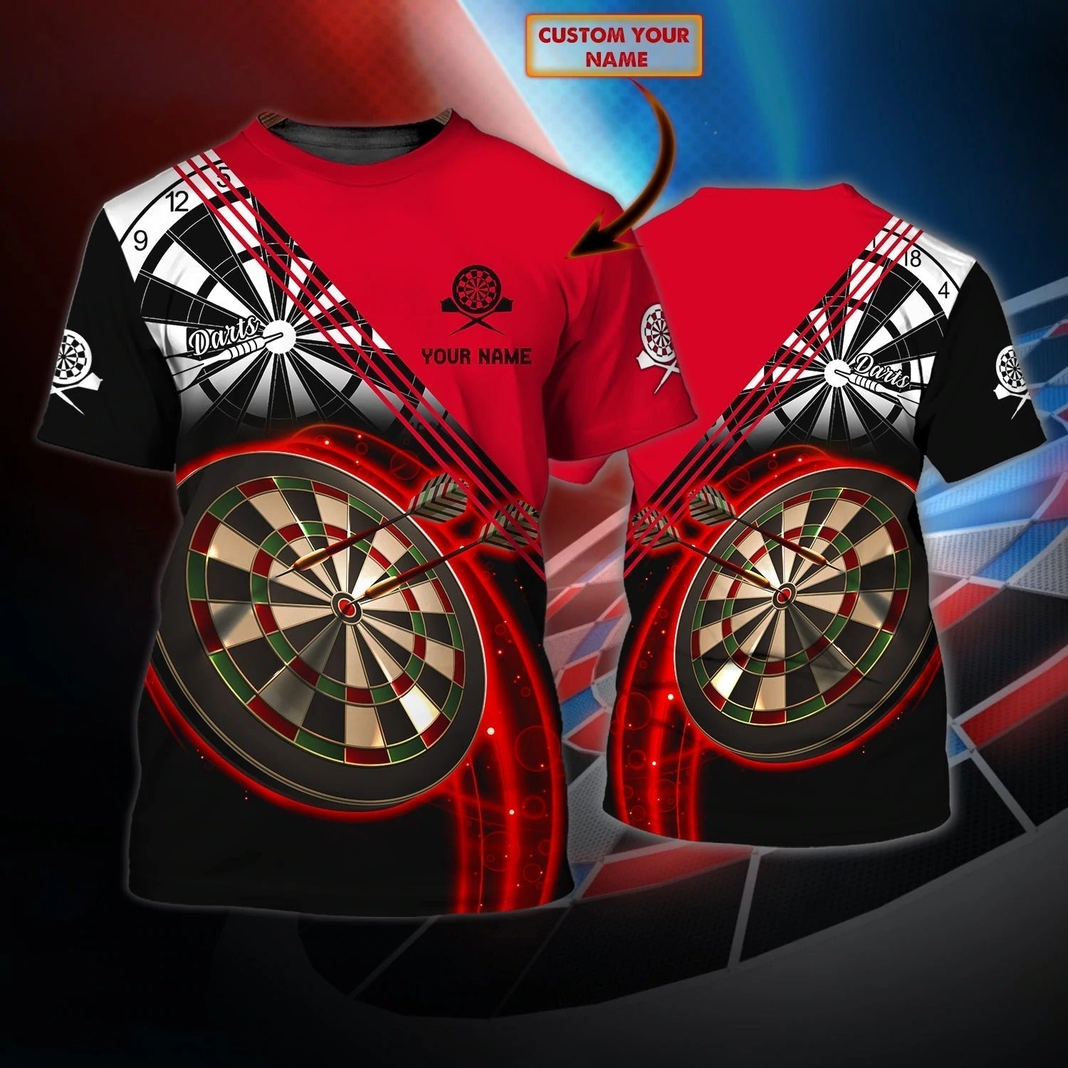 Personalized 3D All Over Printed Dart Shirt For Adult/ Gift For A Dart Player/ Dart On Shirt/ Tshirt For Dart Player