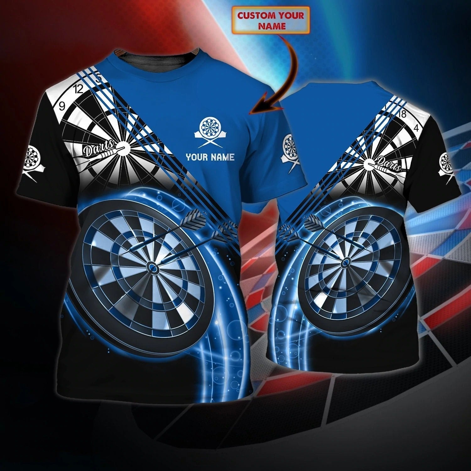 Customized 3D Dart Shirt For Men And Women/ Dart On Shirt/ Custom Dart Shirt/ Gift For Dart Player