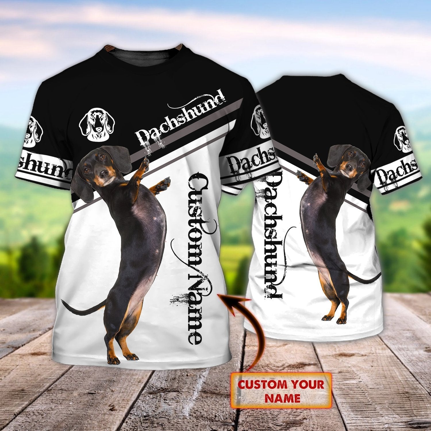 Custom 3D All Over Print T Shirt For Dachshund Lover/ Dachshund Tee Shirts Men Women