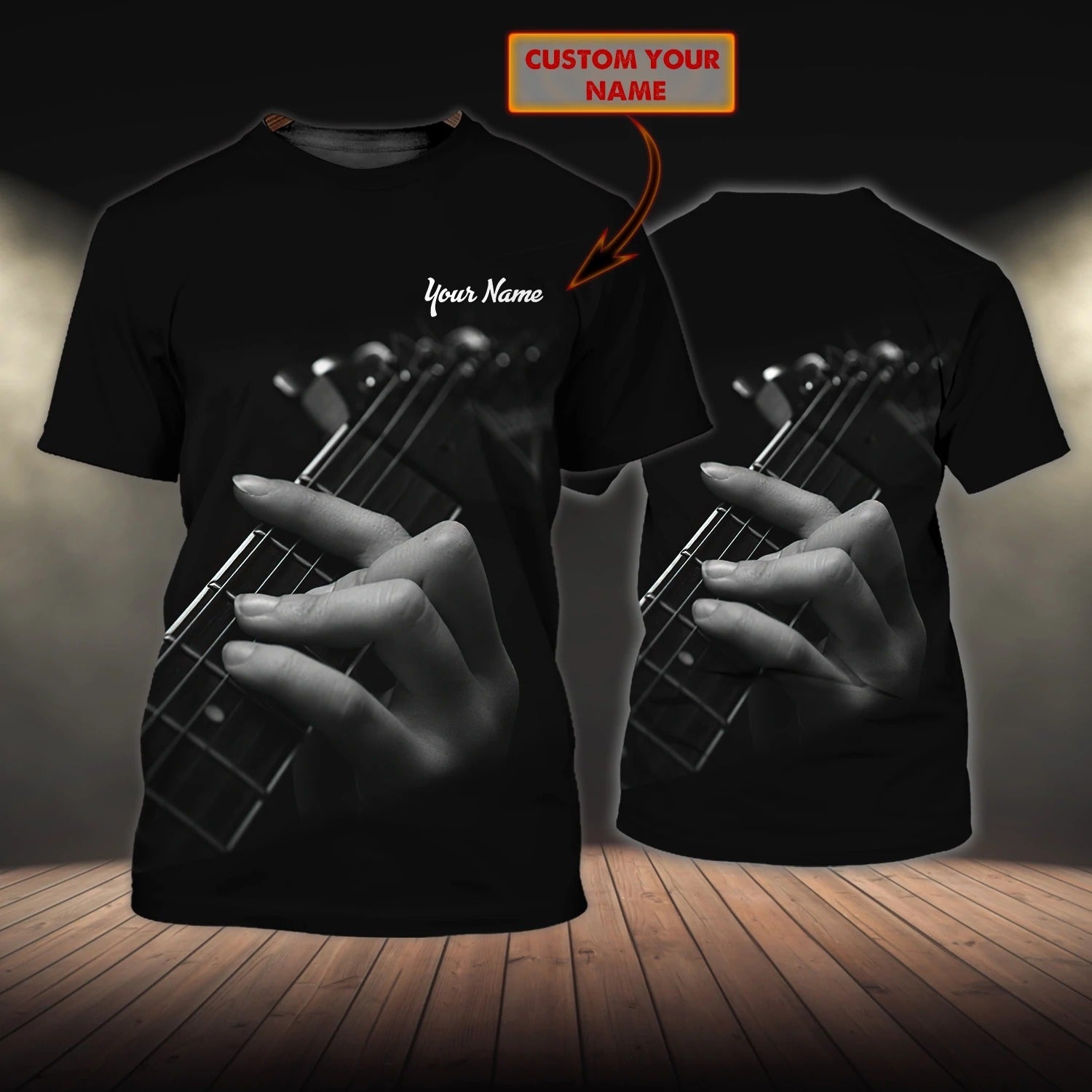 Personalized 3D T Shirt For Guitarist Man And Women Best Quality Sublimation Shirts For Guitar Lovers
