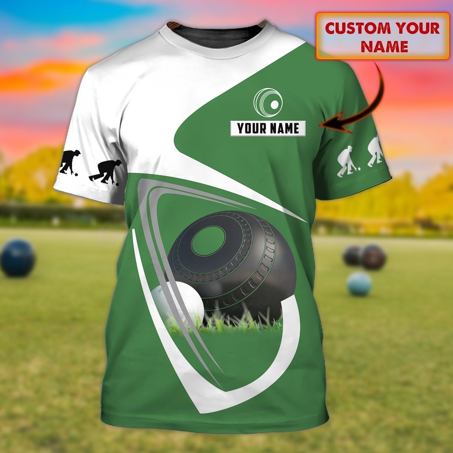 Custom Lawn Bowls T Shirt Lawnbowl Player Team Uniform Present Gift For Lawn Bowl Lover