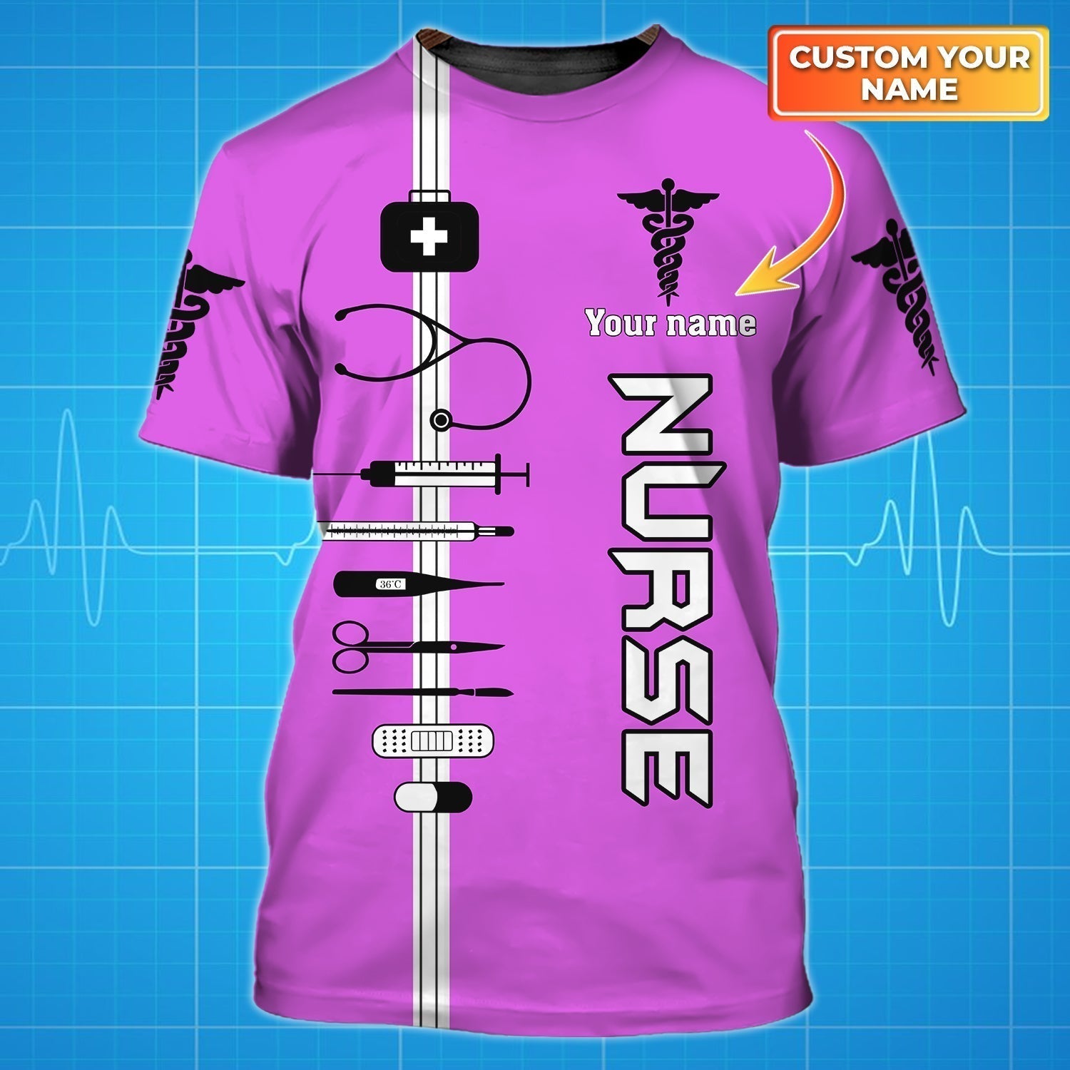 Coolspod Custom 3D All Over Printed Beautiful Nurse Shirts Gift For A Nurse Pink Nurse Tee Shirts