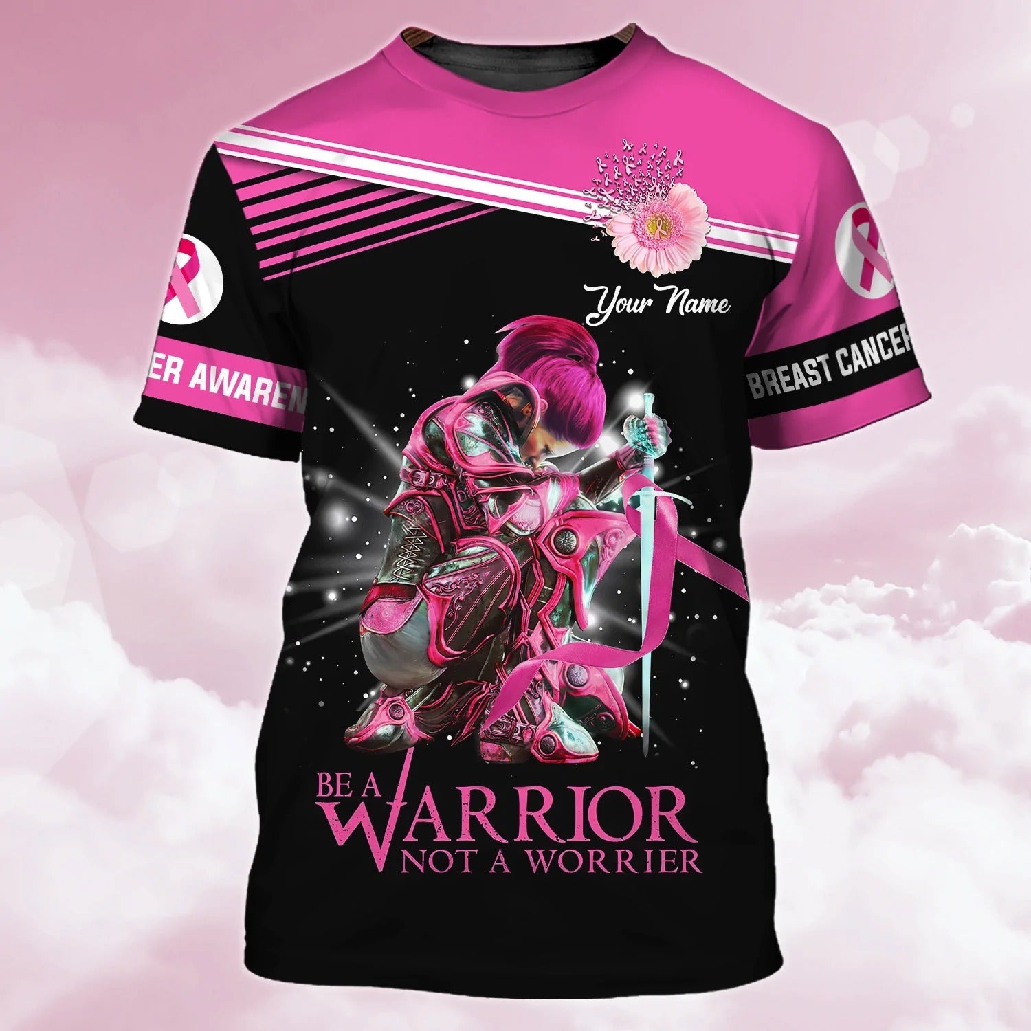 Custom Breast Cancer Awareness Women Shirt/ To My Wife Breast Cancer Shirt/ Daughter Breast Cancer Survivor Gift