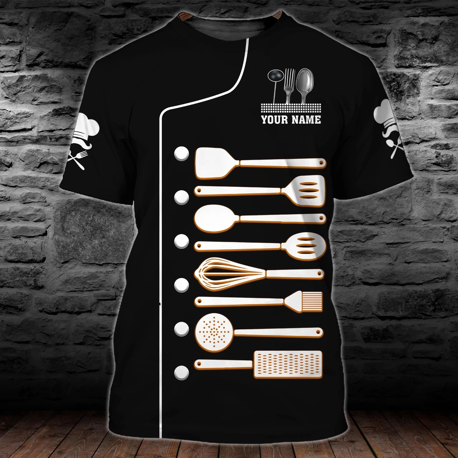 Custom Name Funny Shirt For A Chef/ Cooking Equipment T Shirt/ Master Chef Gift/ Chef Shirt