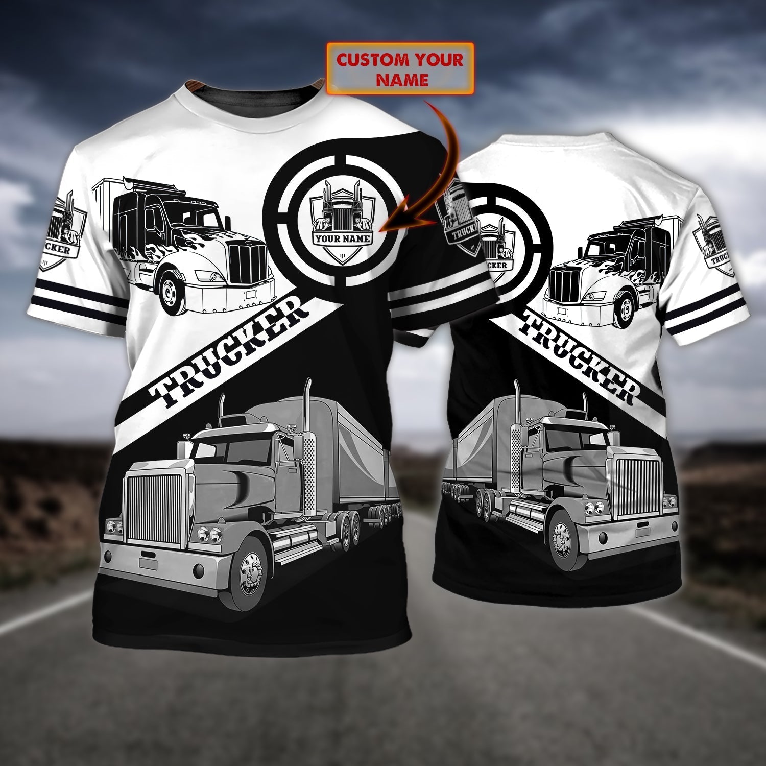 Personalized Name Truck Driver Shirt Trucker Driving Team Uniform Shirts