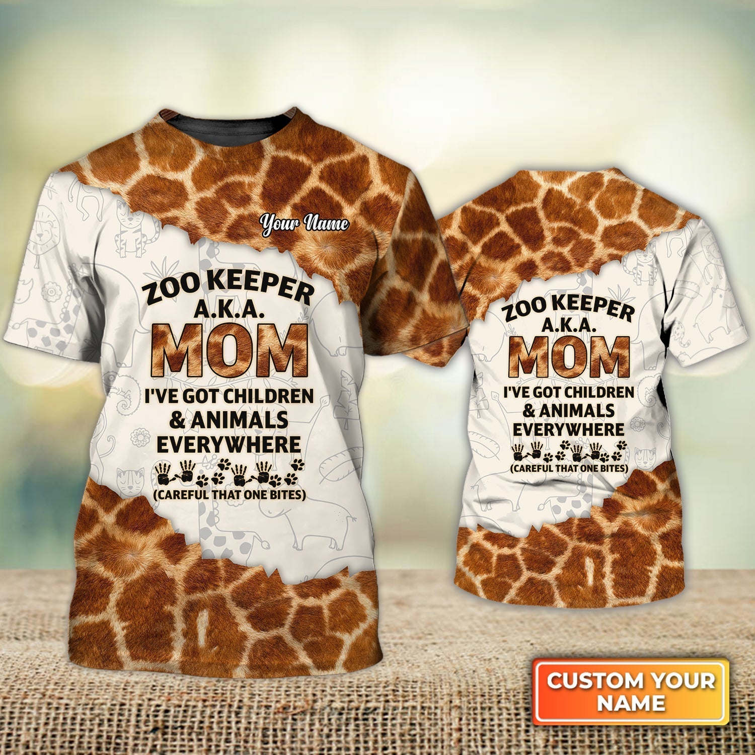 Personalized Women Zoo Keeper Shirt Zoo Keeper Mom Tshirt 3D