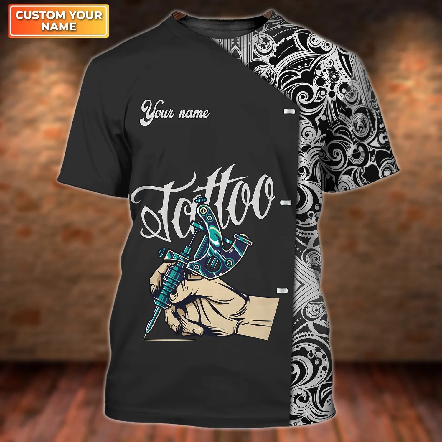 3D All Over Print Tattoo Artist Shirt/ Men Tattoo Uniform/ Premium Shirt For Tattoo Lover/ Tattoo Design On Shirt