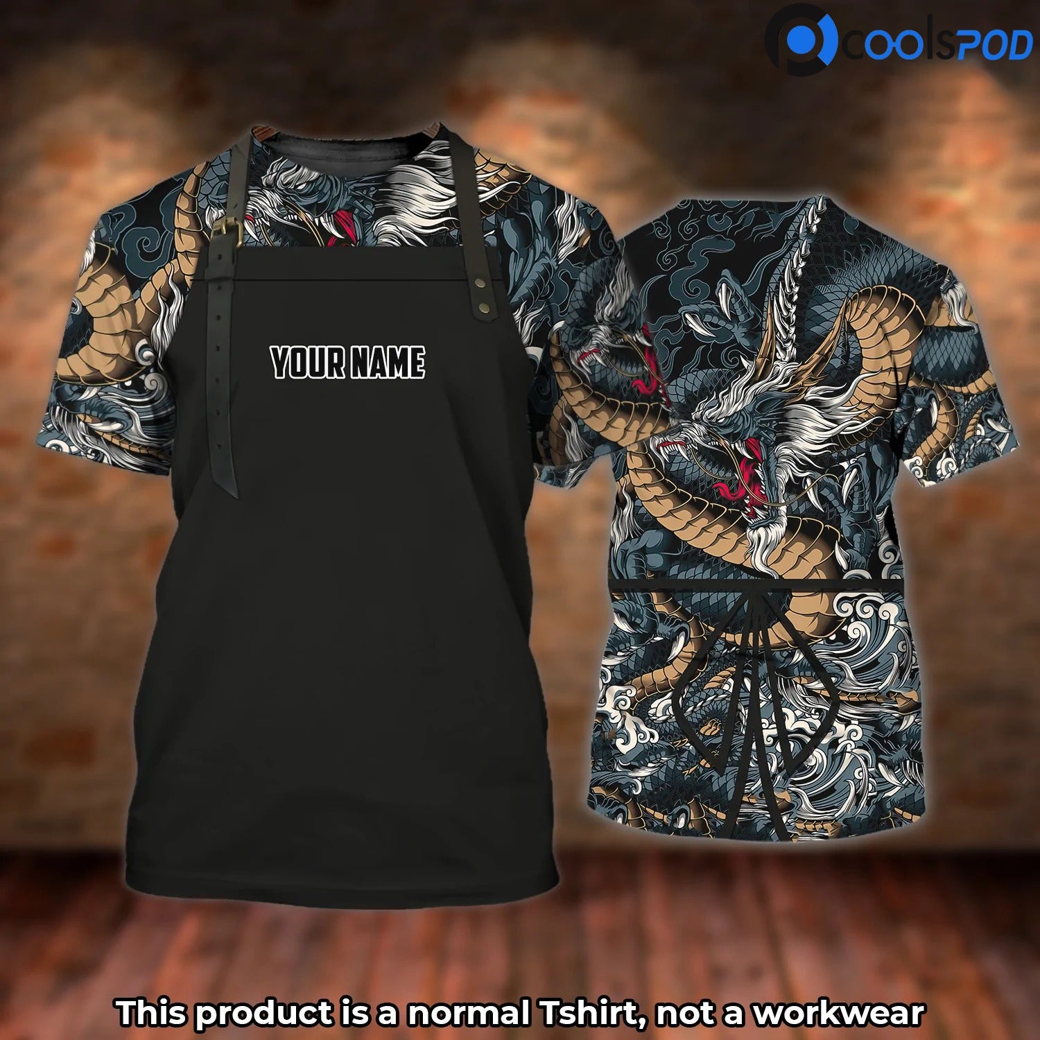 Personalized 3D All Over Print Dragon Tattoo Shirt/ Tattoo Ship Uniform/ Gift For Tattoo Lover