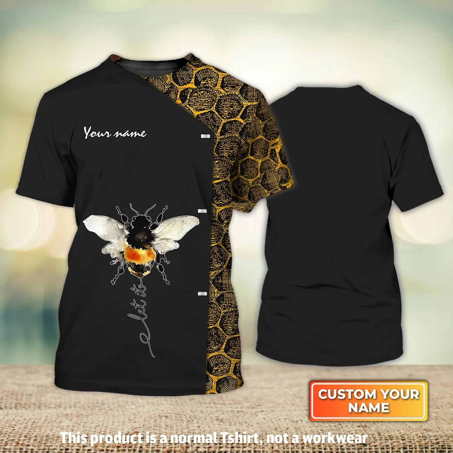 Custom 3D All Over Print Bee Shirt/ Love Bee Tshirt Men Women/ Bee Lover Gifts