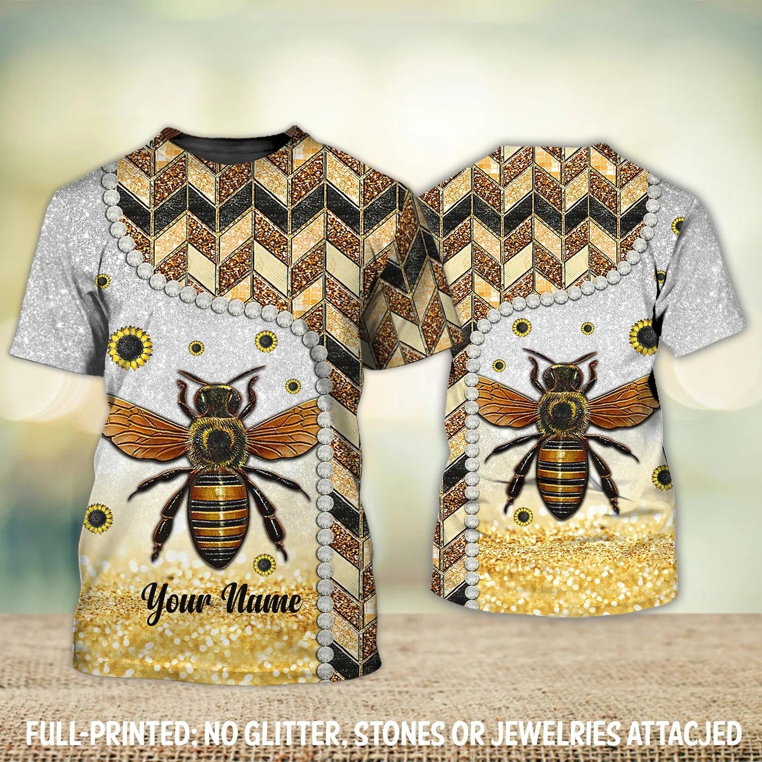 Custom Name Bee Keeper T Shirt/ 3D All Over Print Bee Design On Shirt For Men Women