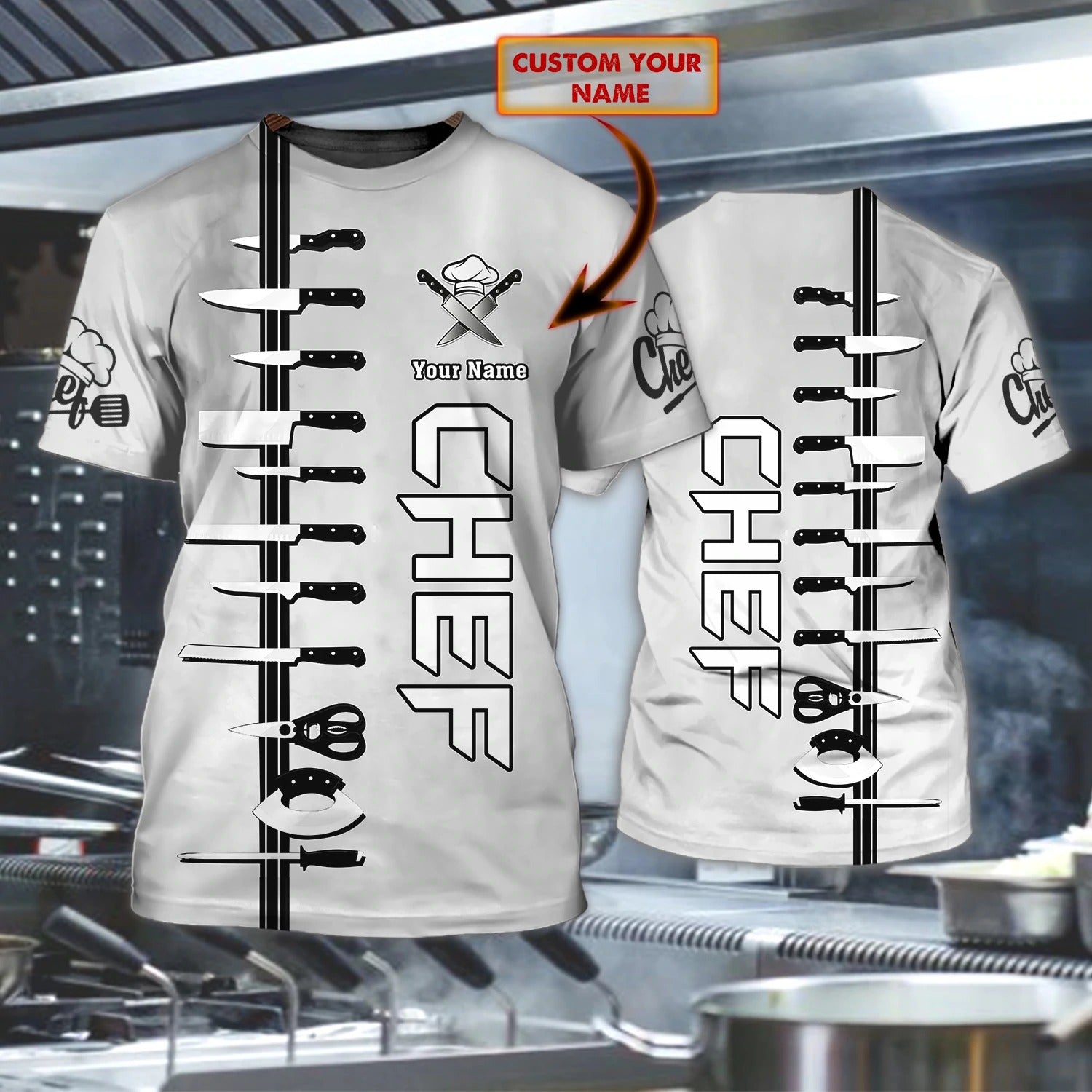 Custom With Name 3D All Over Print Shirt For Master Chef/ Gift To Cooking Lover Cooker Gifts/ Gift For Chef Birthday Chef