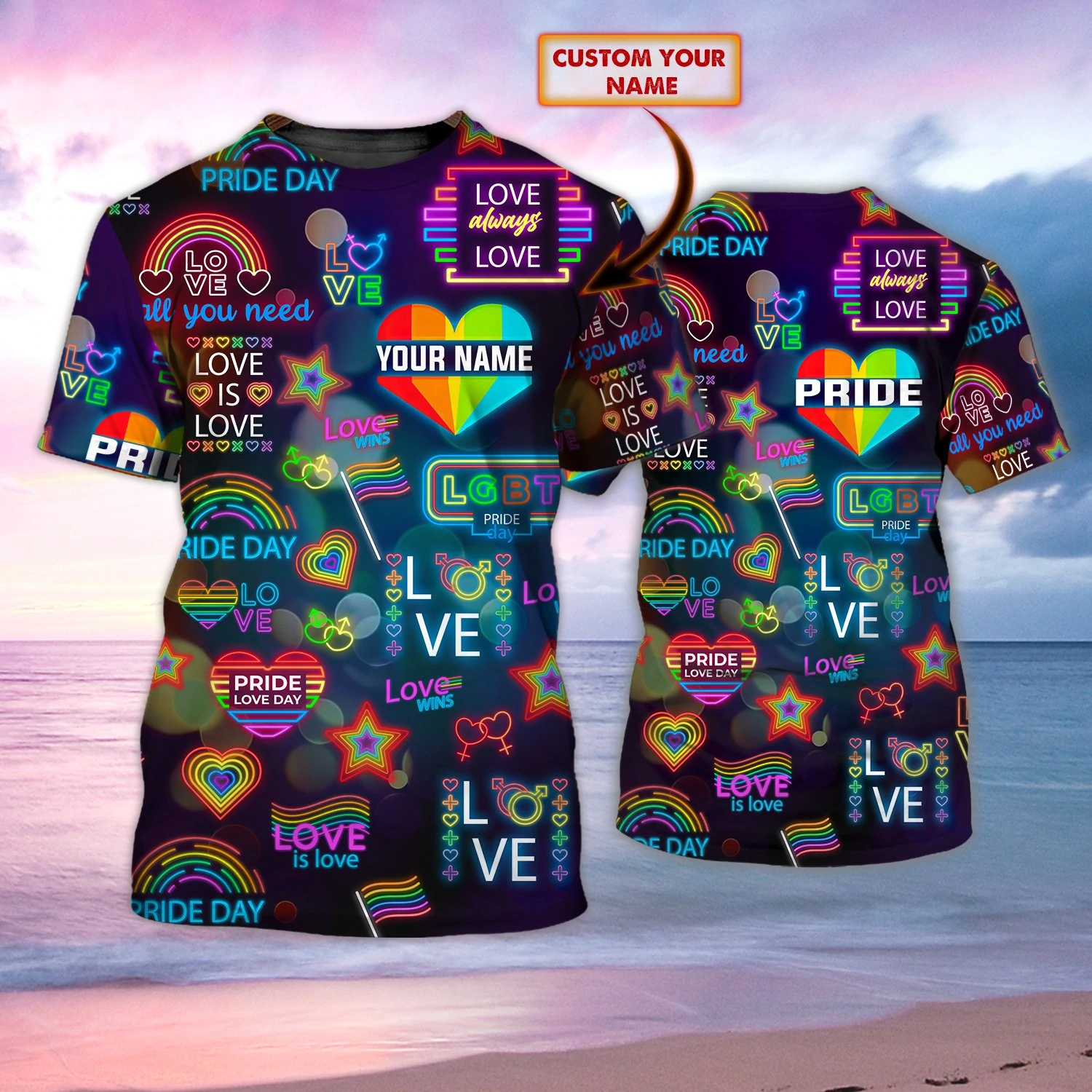 Customized With Name/ Pride Shirt For Gaymer/ Lesbian Lgbt 3D T Shirt/ Love Is Love/ Lgbt Pride Day