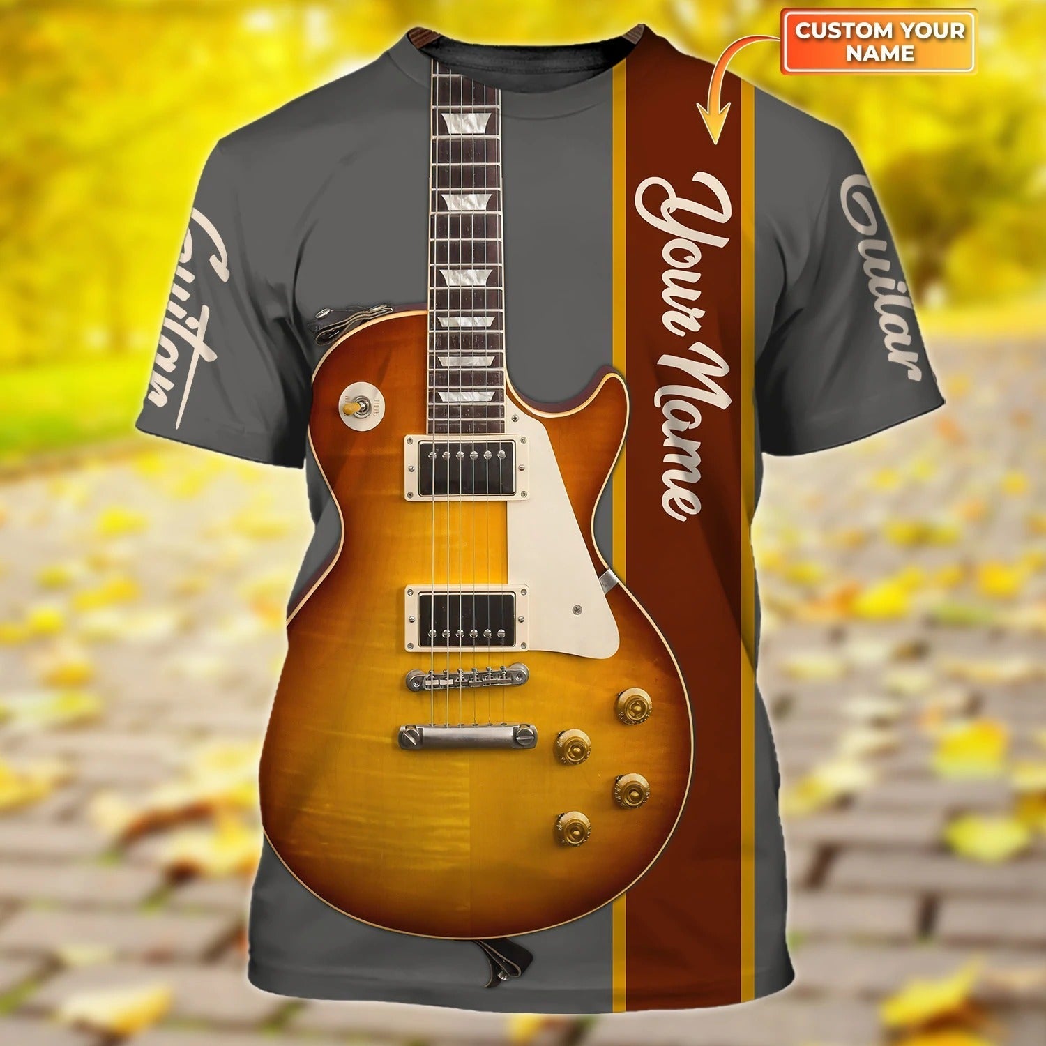 Custom Name 3D All Over Print Tee Shirt For Guitarist/ Birthday Gifts For Guitarist/ Guitar Man And Woman Shirt