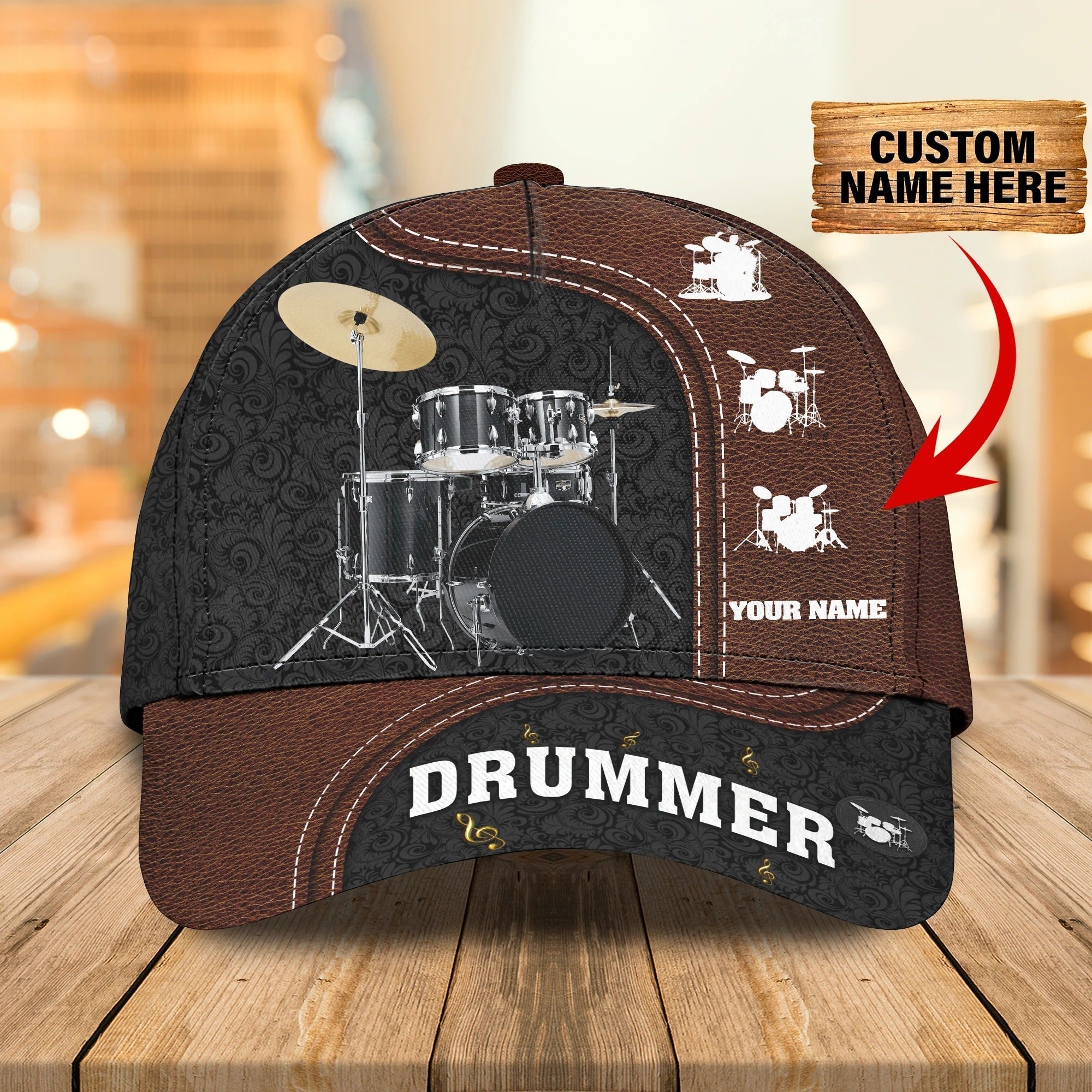 Custom Funny Baseball Full Print Drum Caps Hats/ To My Boy Daughter Drummer Cap Hat/ Drum Lover Gifts