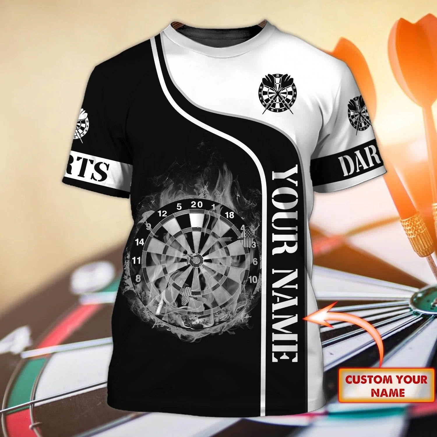 Personalized Dart Shirt Full Printing For Darts Player/ Gift For Dart Lover/ Dart Player Gifts