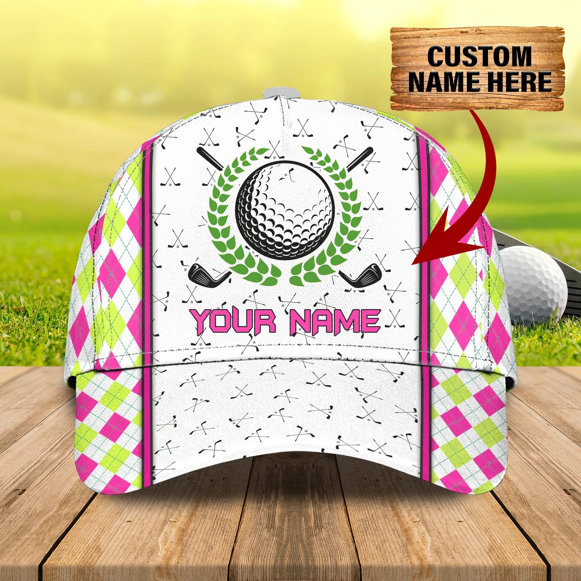 Personalized With Name Golf Cap For Men And Woman/ Golf Baseball Cap Gift To Golfer/ Birthday Golfer Presents