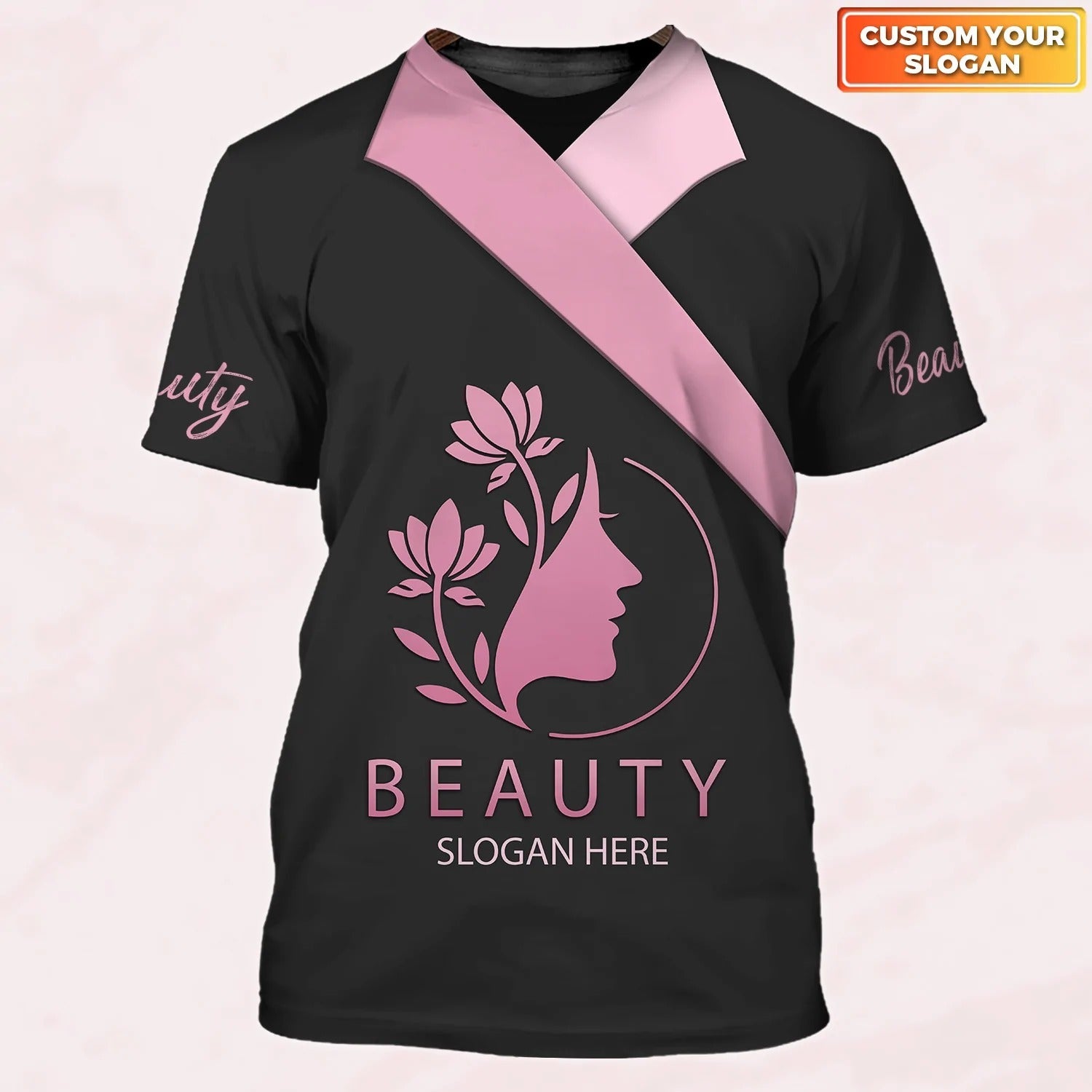 Beauty Consultant Personalized Your Slogan 3D Tshirt For Make Up Artist/ Beauty Tech Shirts For Her
