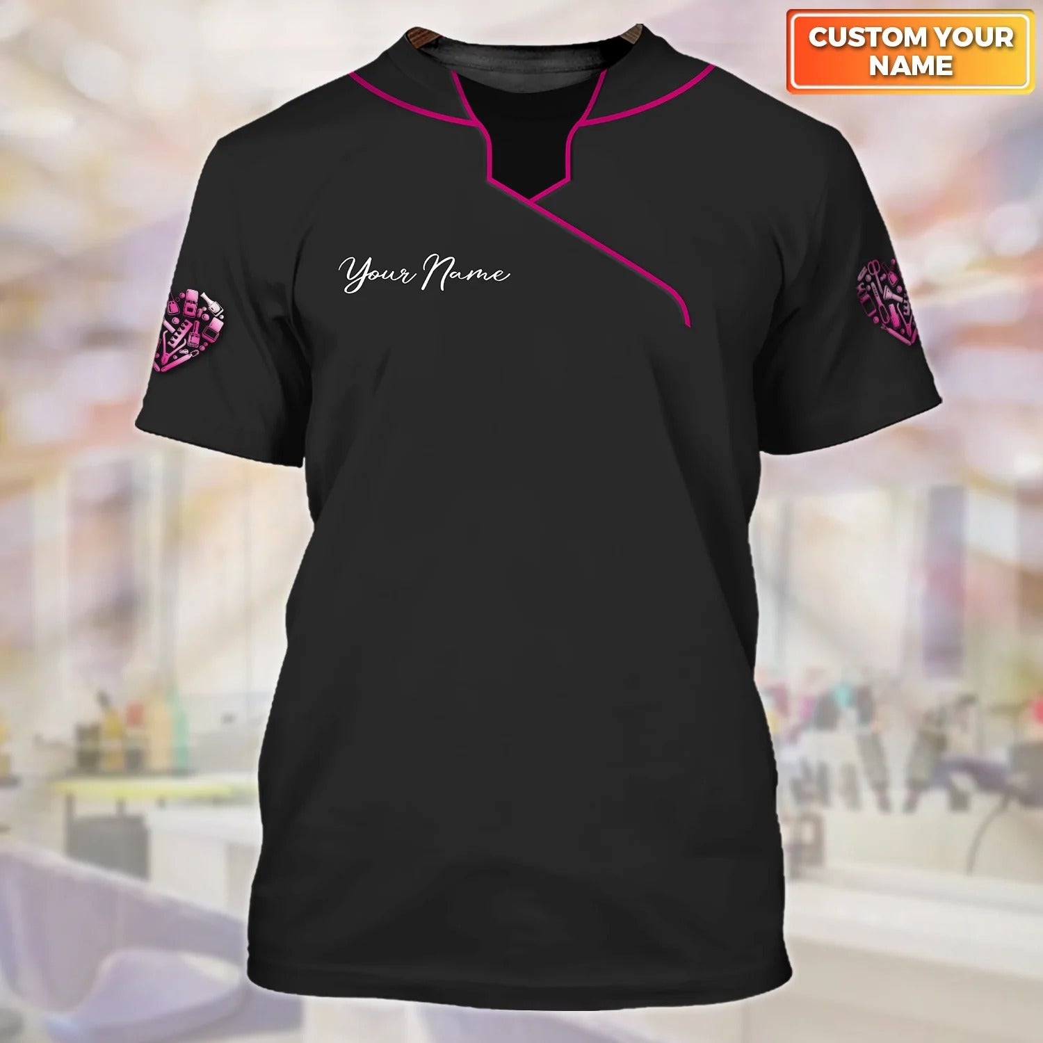 Custom Women Beauty Tech Tshirt/ Beauty Is My Business 3D All Over Print T Shirt/ Gift For Beauty Shop