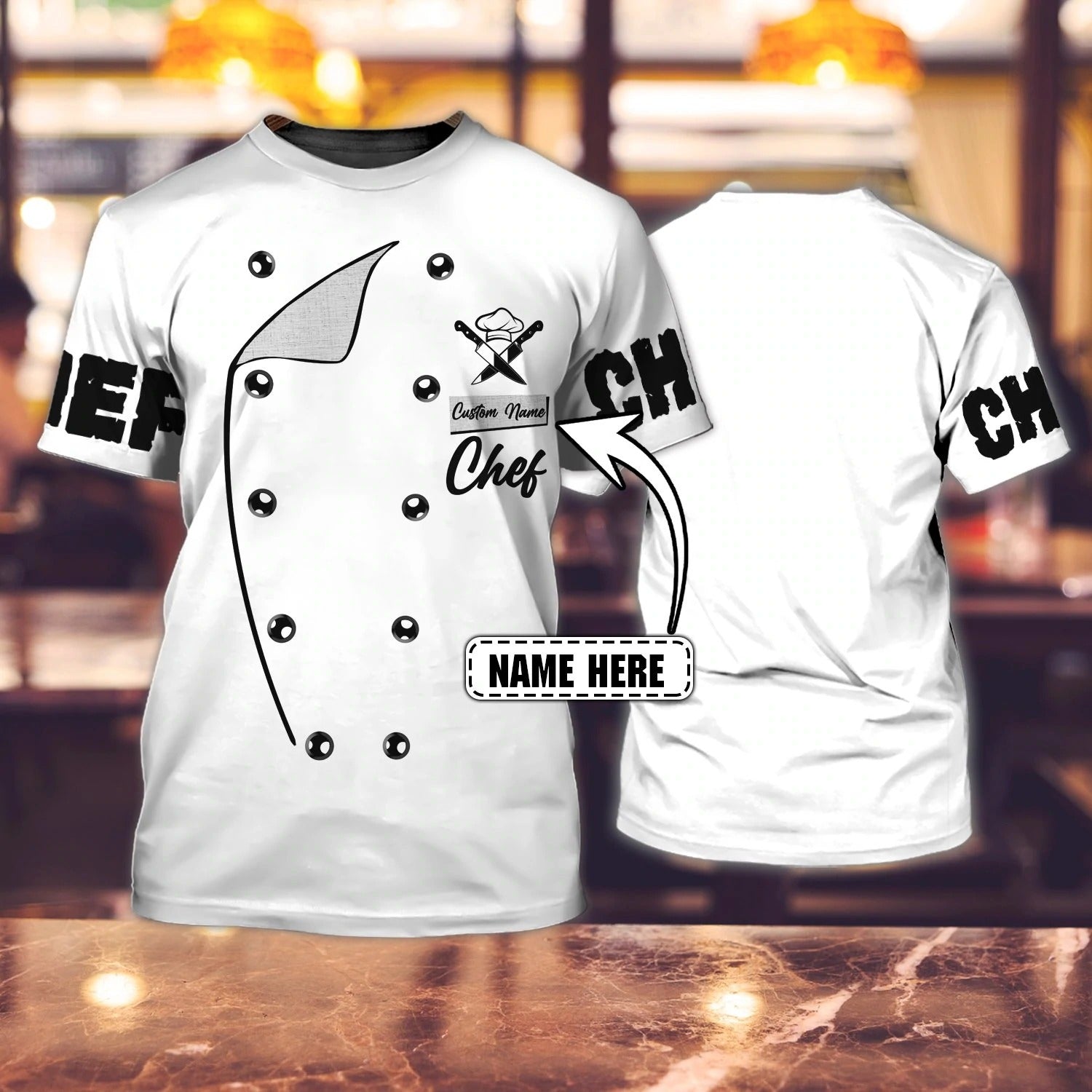Personalized Master Chef Skull Tee 3D Shirt/ Sublimation Skull Master Chef For Cooking Lover/ Present For Chef