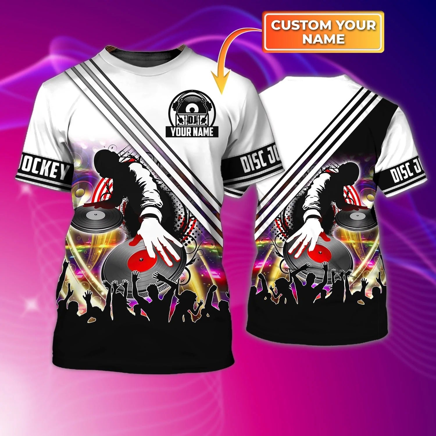 Custom DJ Shirt Men Women/ DJ Lover Gift/ Music Shirt/ Disc Jockey Shirts