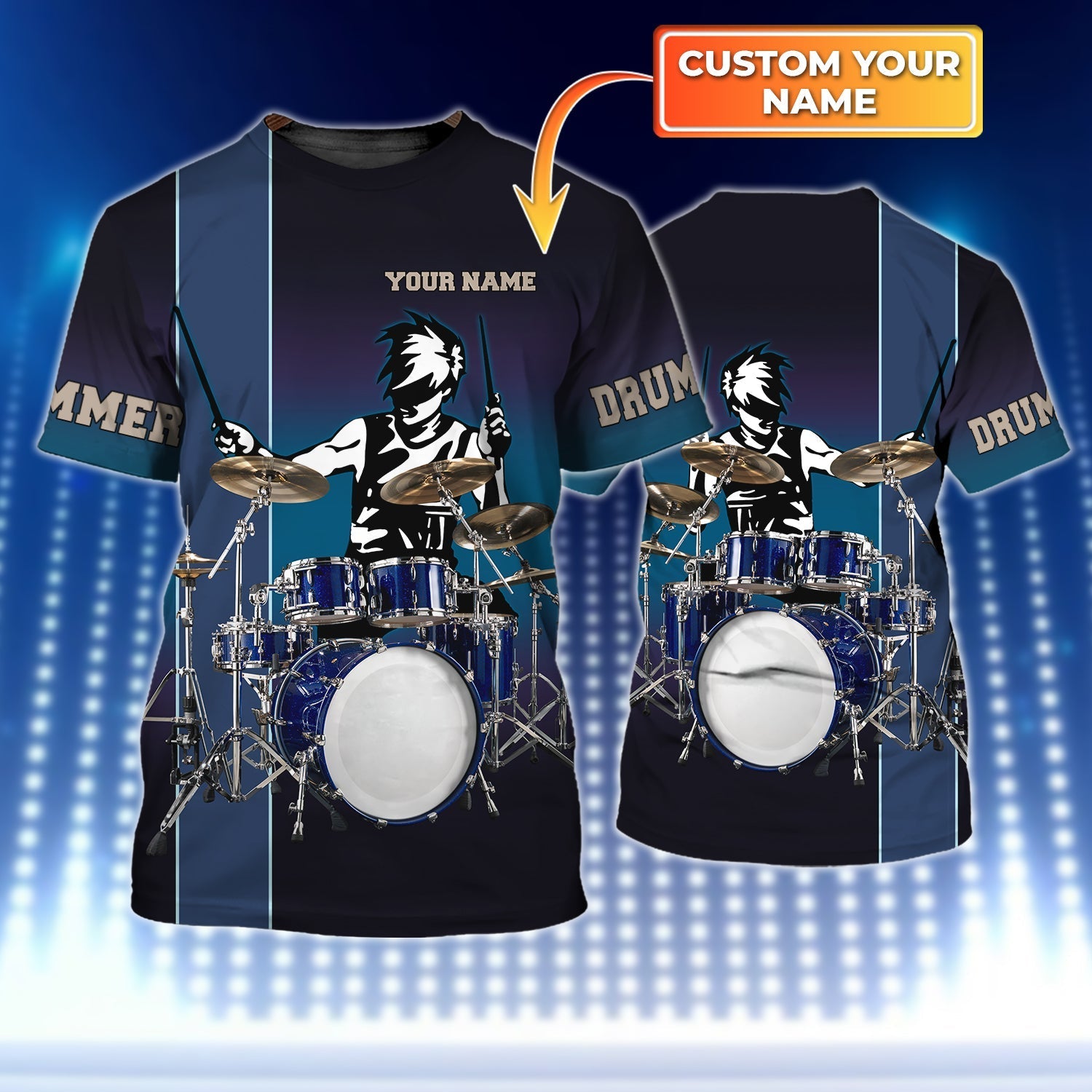 Personalized Drummer 3D Shirt Men Women Playing Drum Shirts Gift For A Drummer