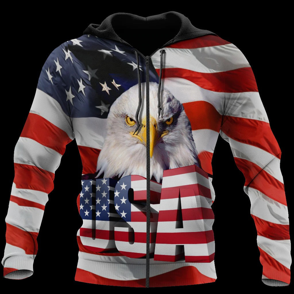 Independence Day American Eagle 3D All Over Printed Shirts Hoodie