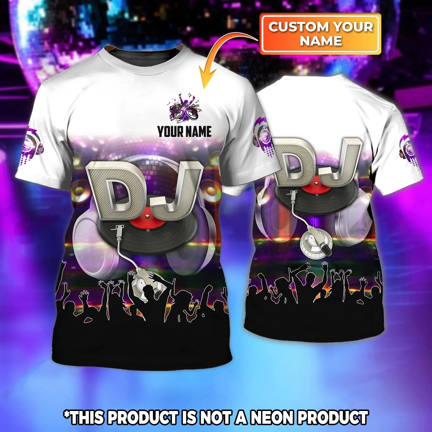 Personalized 3D Print T Shirt For A DJ/ DJ Friend Gift/ DJ Club Uniform/ DJ GIfts