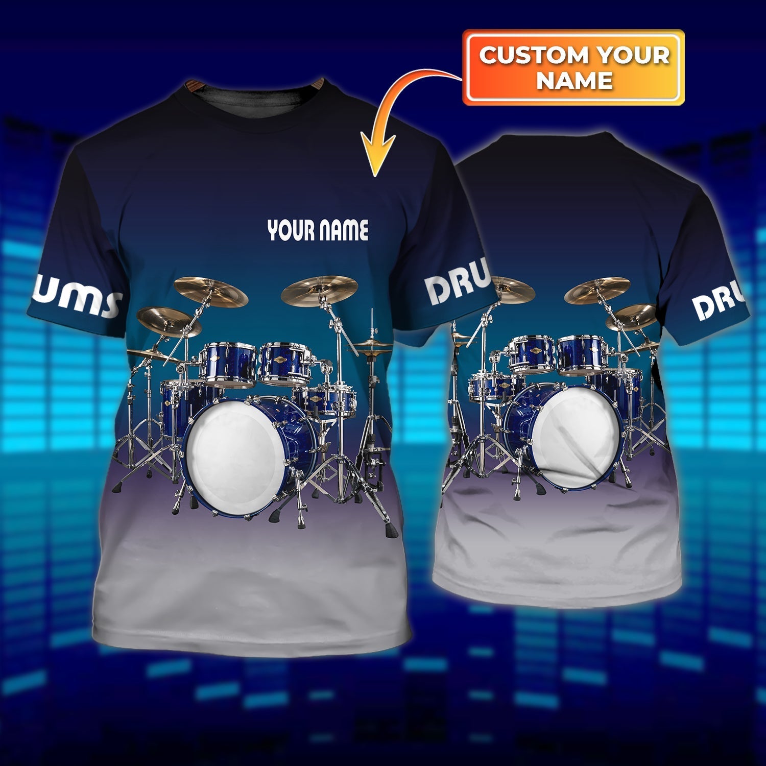 Personalized 3D All Over Print Drum Shirt Drummer T Shirt Men Women Drummer Gifts