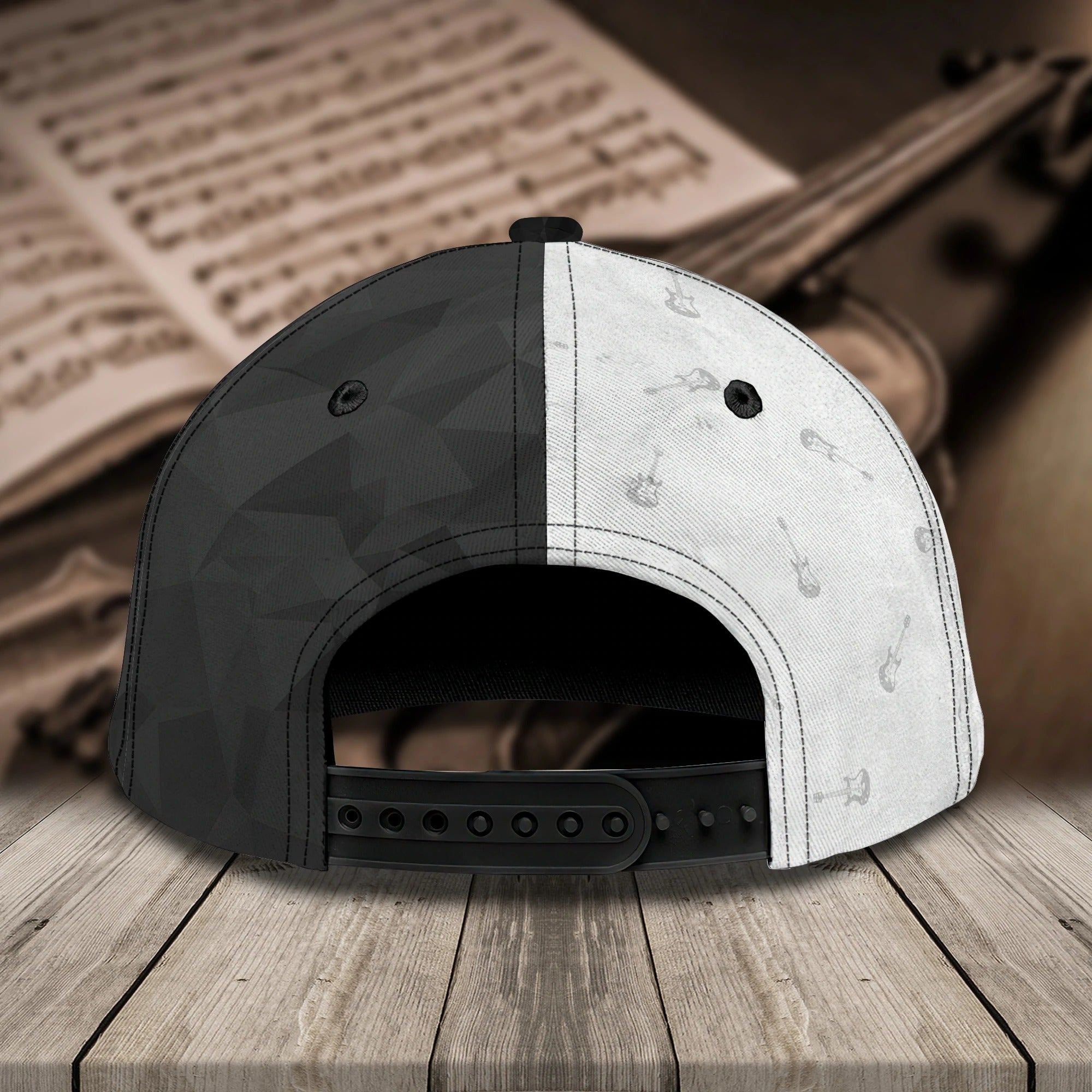 Personalized Baseball Wood Guitar Cap For Musican/ Guitarist Cap Hat/ Summer Travel Guitar Full Print Cap