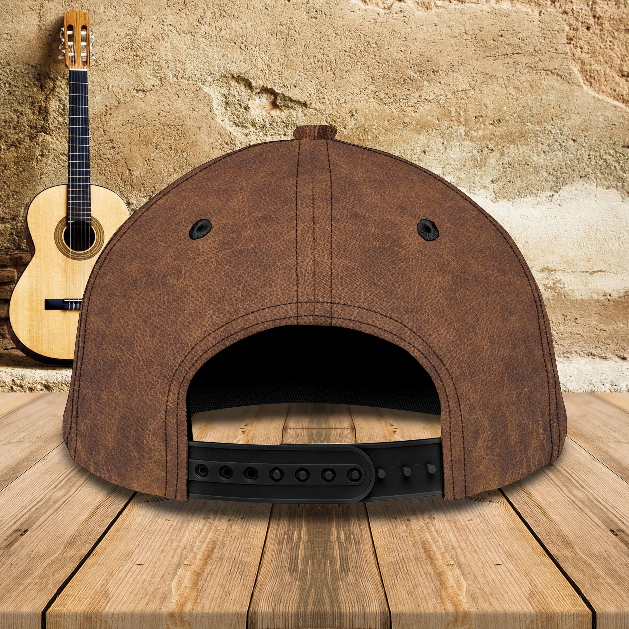 Baseball Cap For Guitar Lovers Classic Leather Old Man Gift Idea On Outdoor Activities Father Guitar Cap Hat