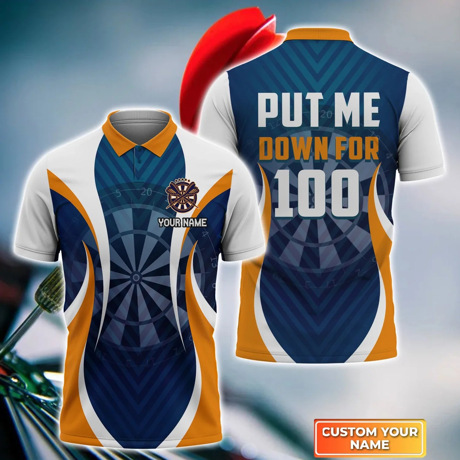 Put Me Down For 100 Personalized Name 3D Shirt For Darts Player/ Love Dart Shirts