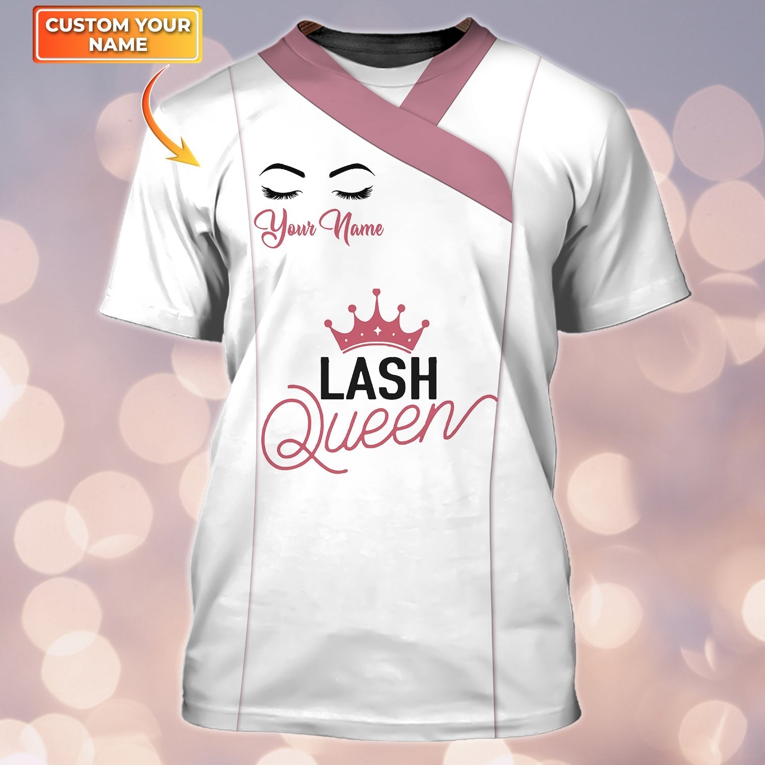 Personalized 3D All Over Print Lash Queen Eyelash Technician T Shirts Men Women