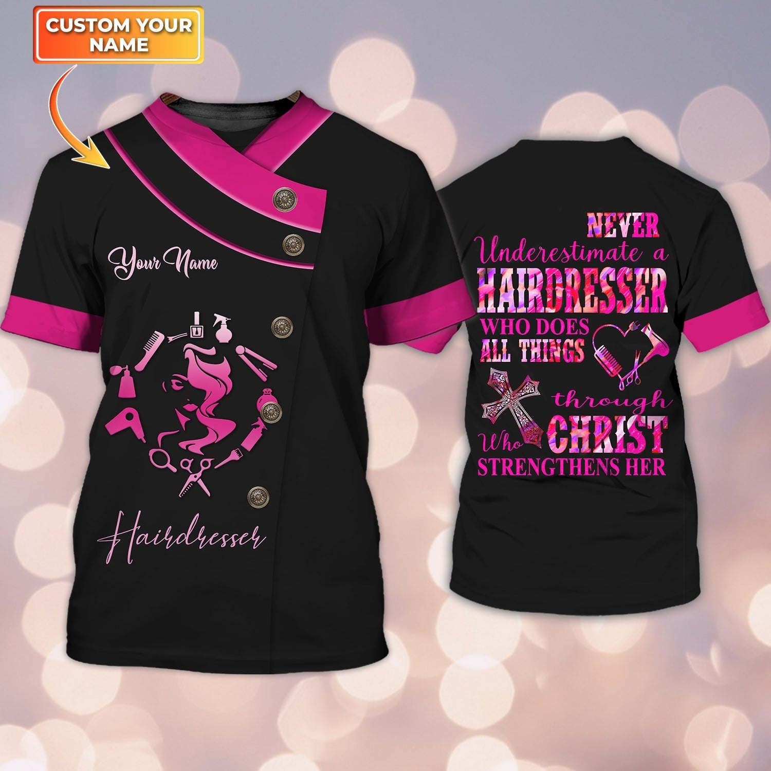 Never Underestimate A Hairdresser Personalized 3D Tshirt Tad