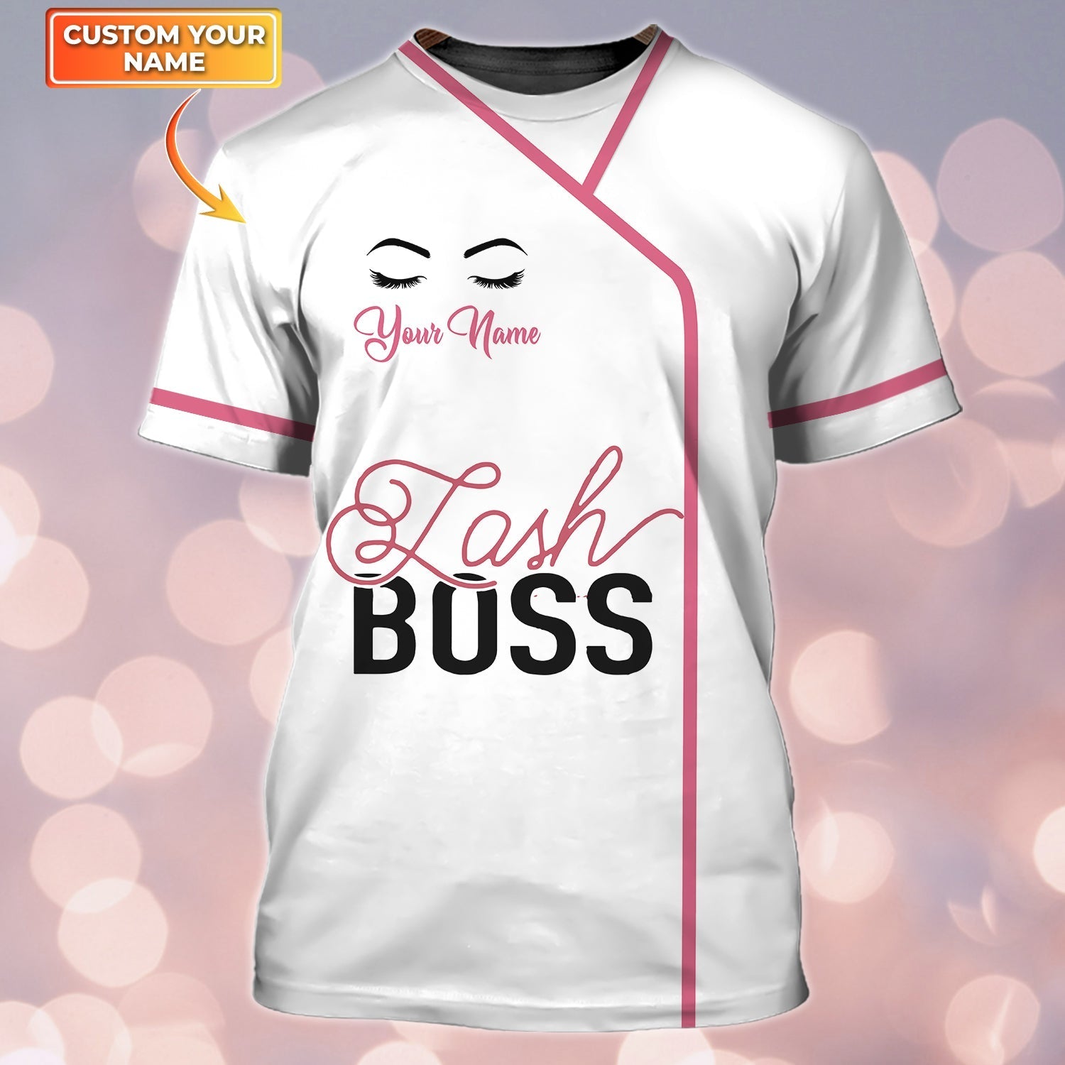 Personalized 3D Tshirt Tad Lash Boss Eyelash Technician Shirts