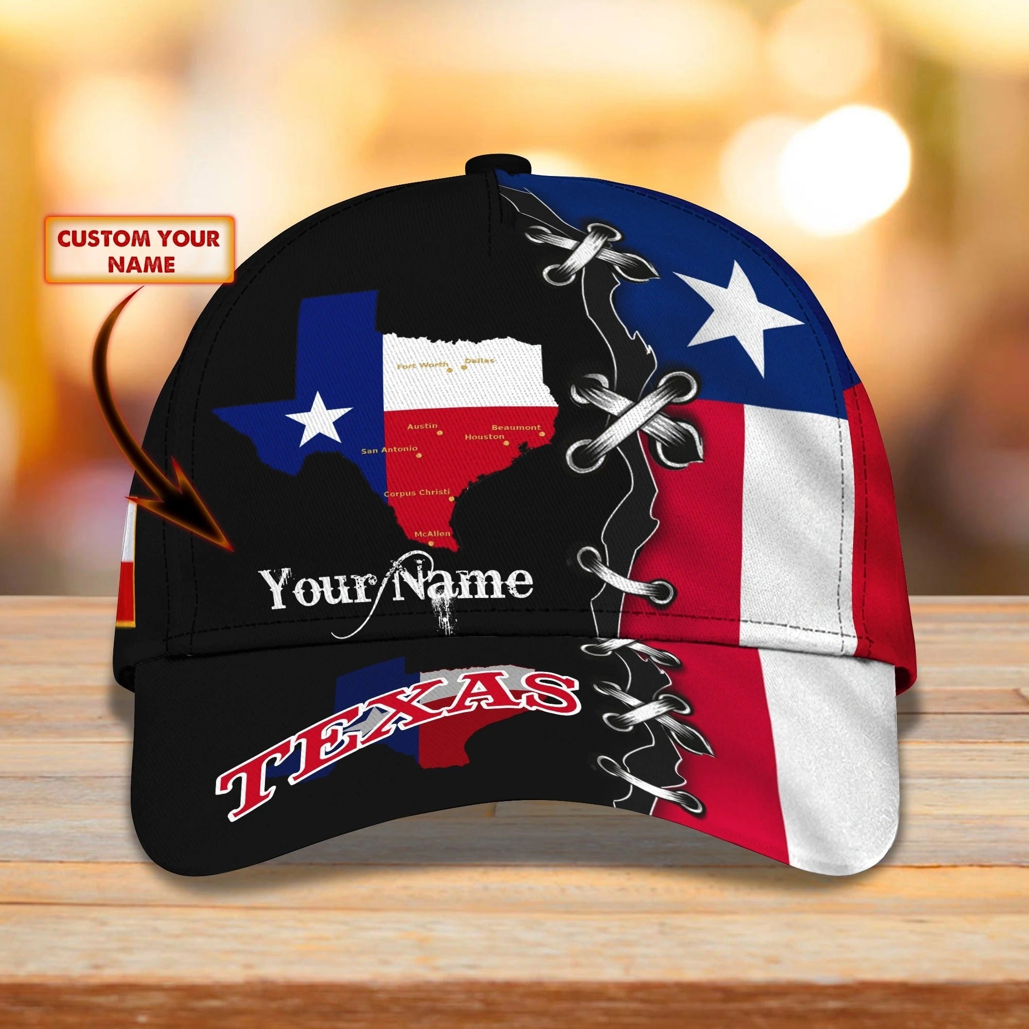 Custom 3D All Over Print Texas Roots Cap Hat/ Eagle Texas Classic Cap/ Baseball Texas Caps