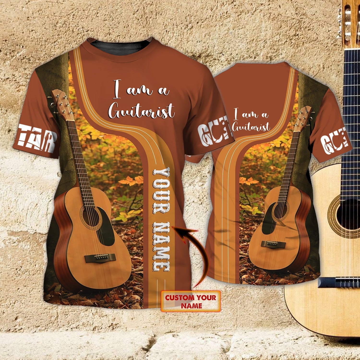 Personalized I Am A Guitarist 3D Over Print Shirt/ Guitar Shirts