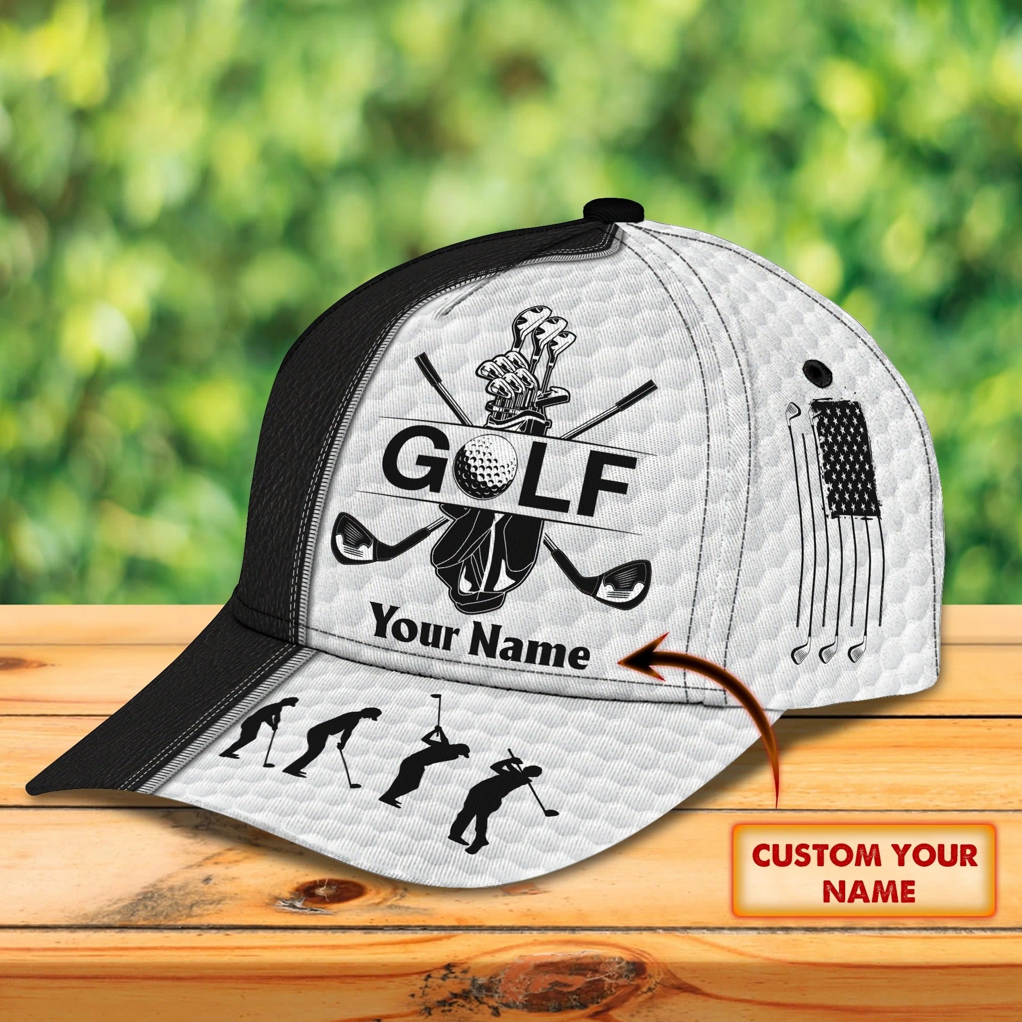 Personalized Classic Cap For Golf Lovers/ Baseball Man Cap/ Birthday Golfer Man Gifts/ Present To Golfer
