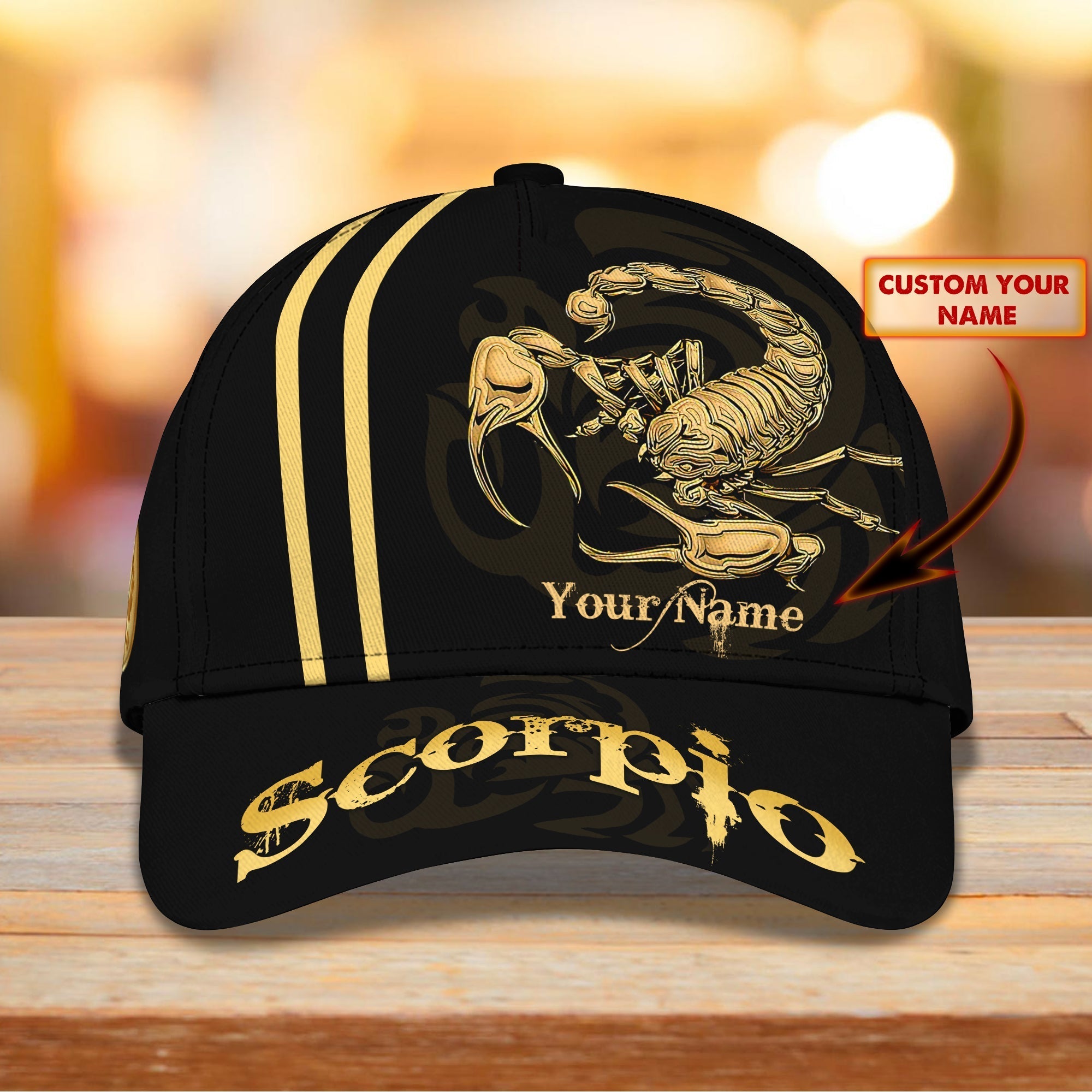 Customized Scorpio Baseball Cap Hat/ 3D Full Printed Scorpio Hat/ Scorpio Cap