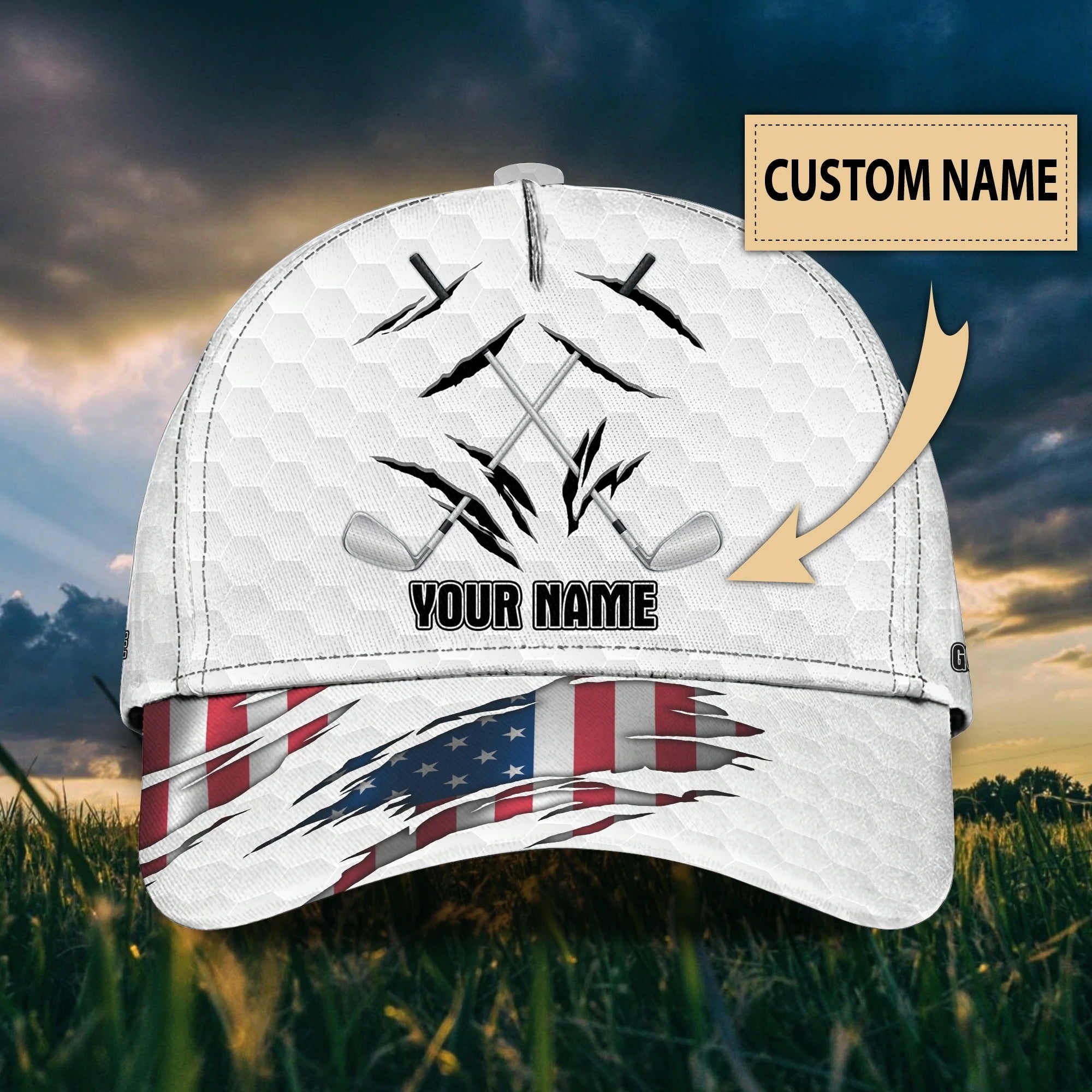 Custom With Name Man Gofler Cap/ Baseball Cap For Man/ Birthday Present To Golf Lover
