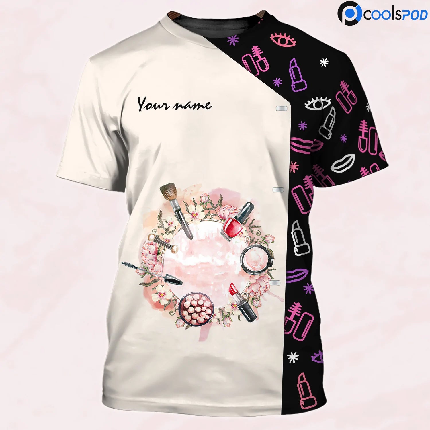 Personalized 3D Shirt For Beauty Consultant/ Women Make Up Tech Tshirt/ Best Gift For Beauty Tech Girl