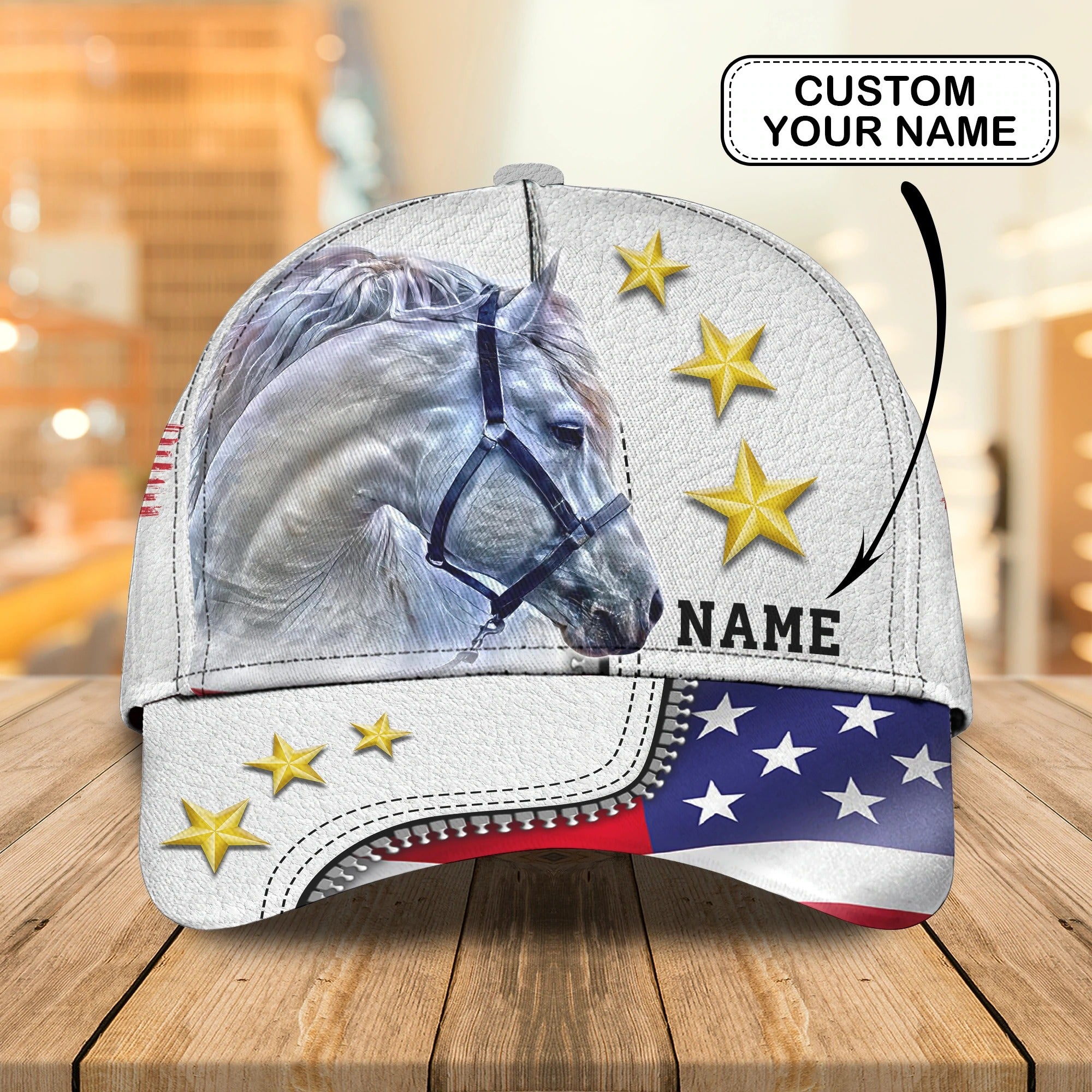 Personalized Native Usa Horse Cap For Men And Woman/ Birthday Present To Horse Lovers