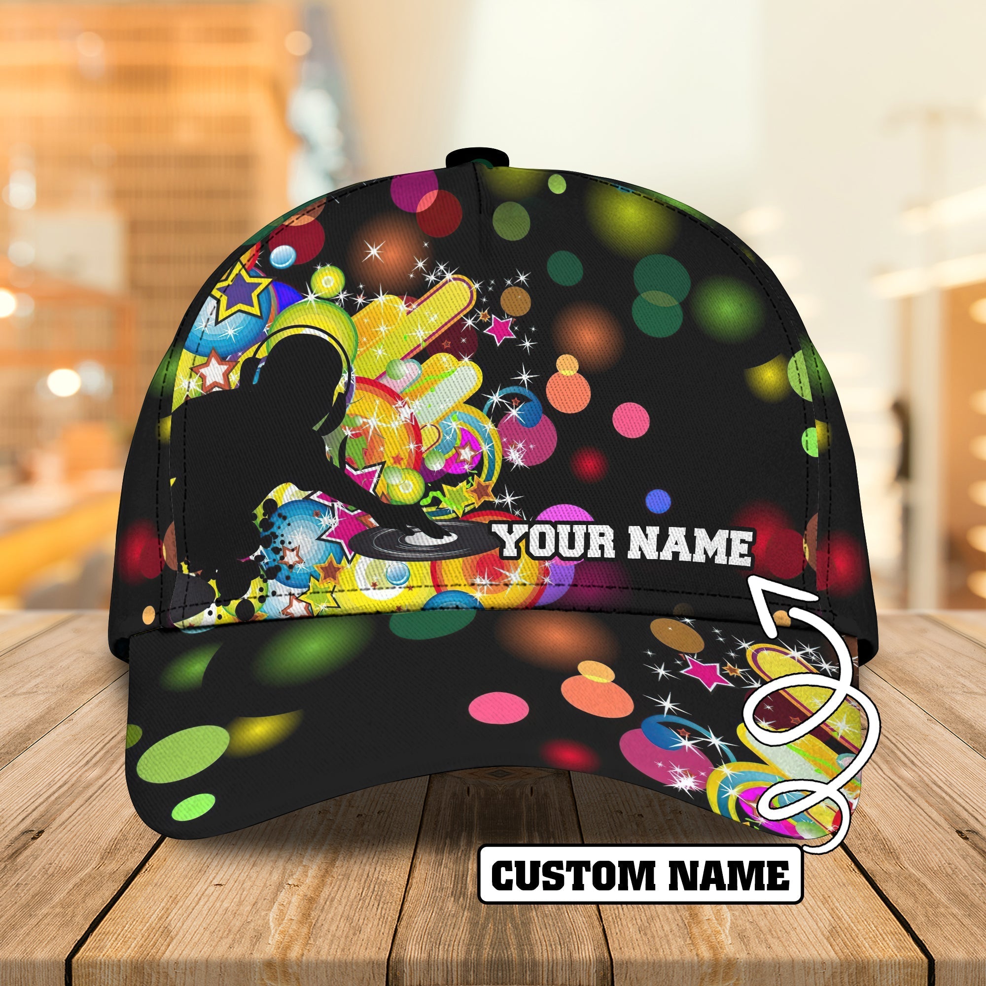 Personalized With Name 3D Full Printed Baseball Cap For Deezay/ Dj Cap Hat/ Classic Dj Hat/ Dj Gifts